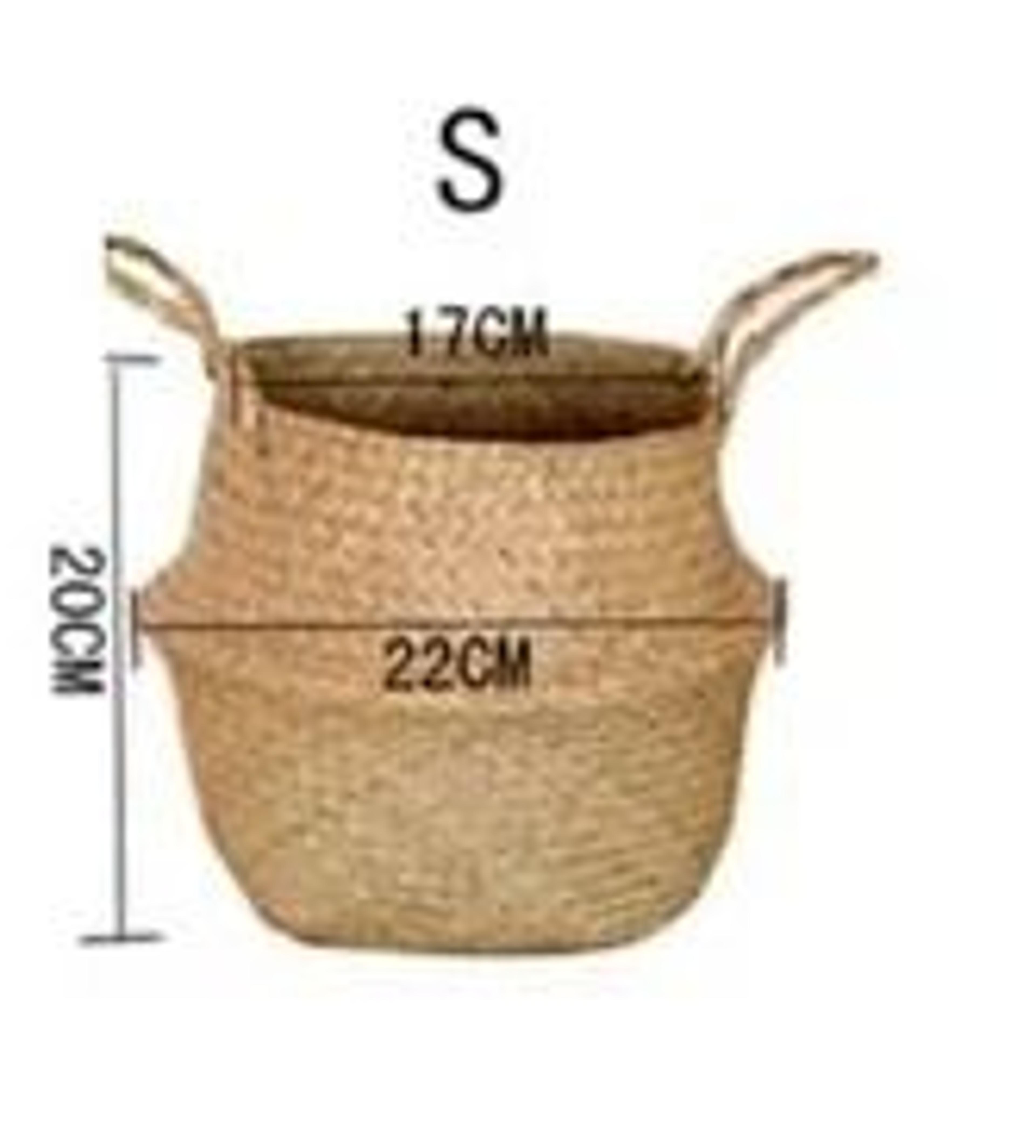 Handwoven Seagrass Storage Basket With Handles 6
