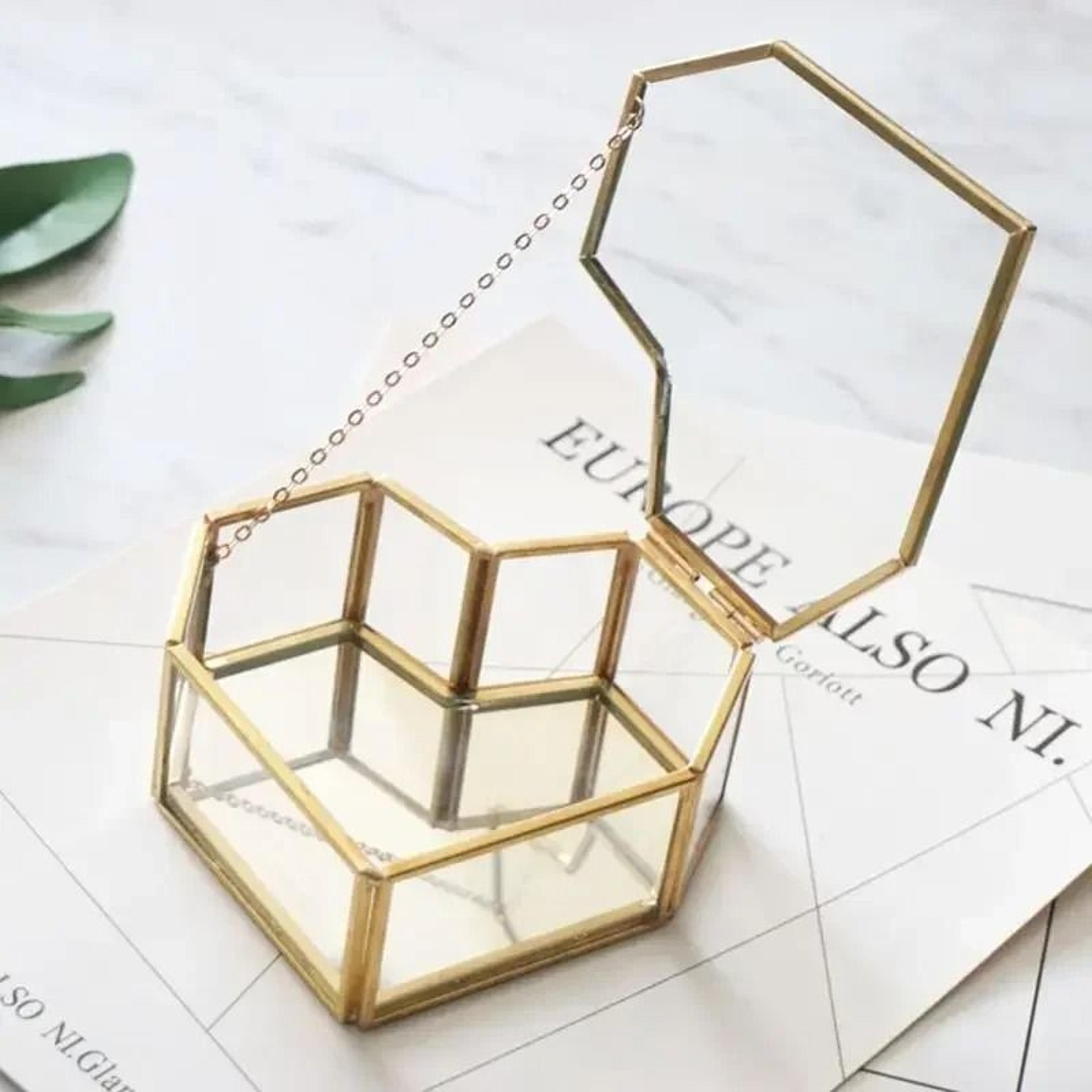 Glass Jewelry Display Box For Keepsakes And Decor 5