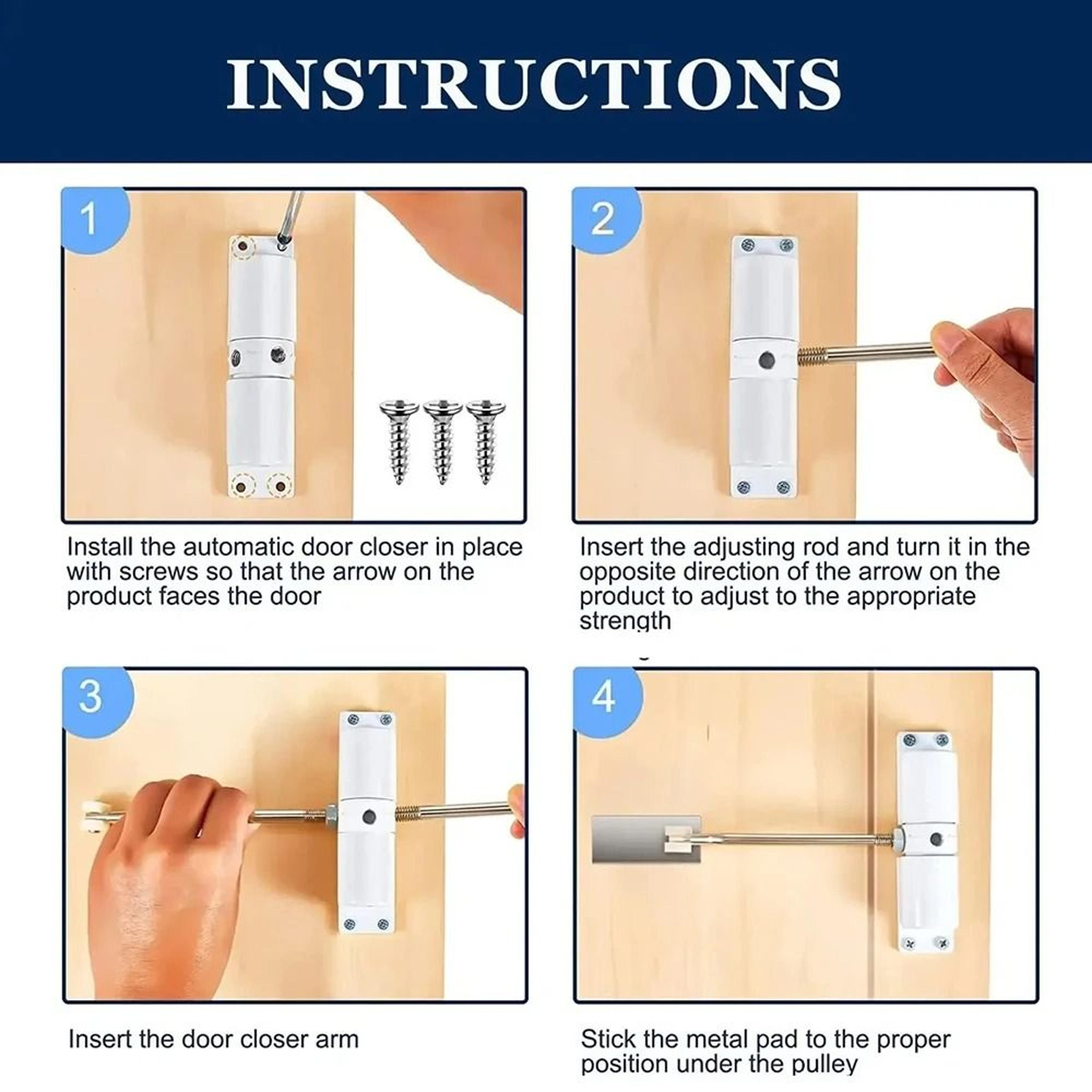 Automatic Adjustable Door Closer For Interior And Exterior Use 5