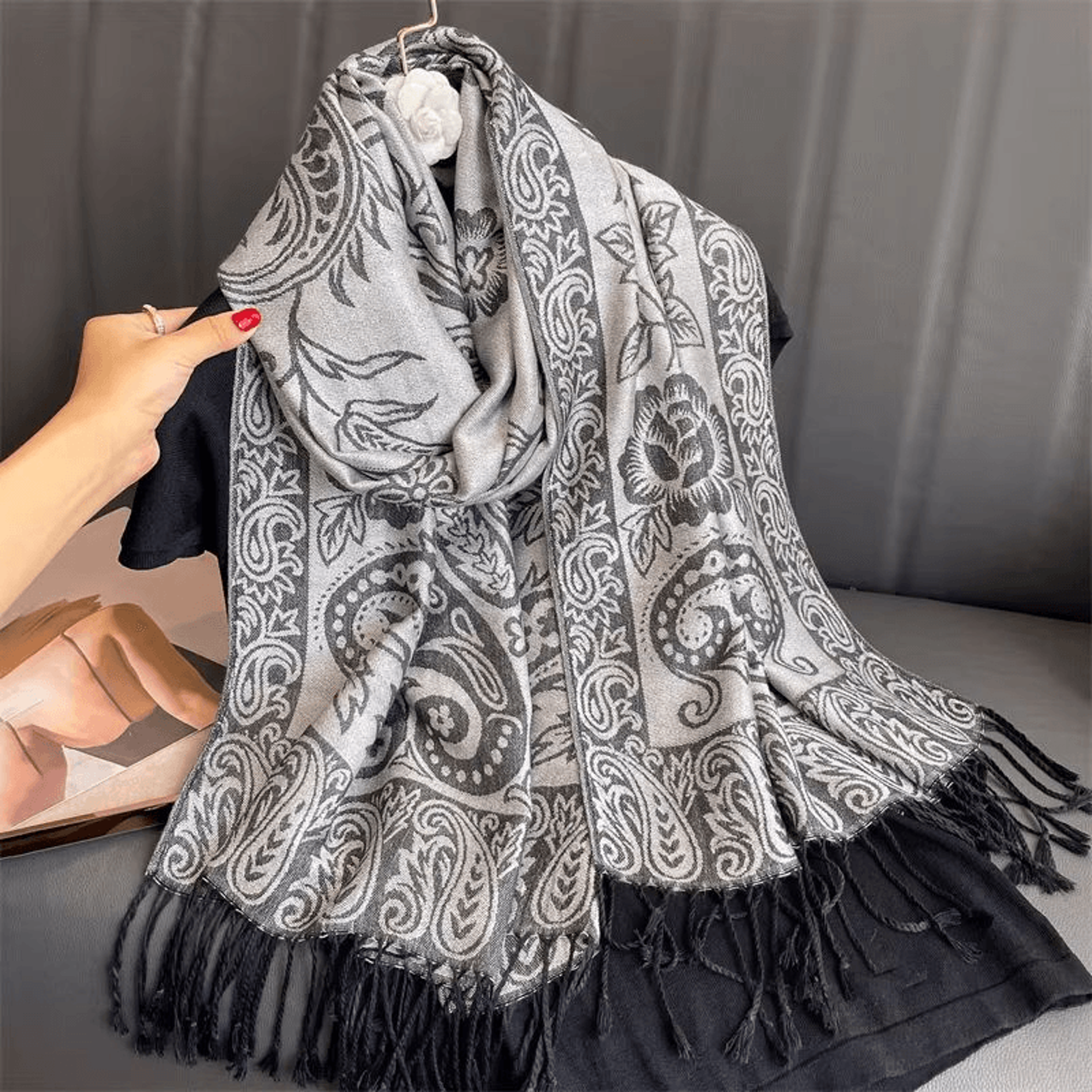 soft womens scarf for chilly rooms