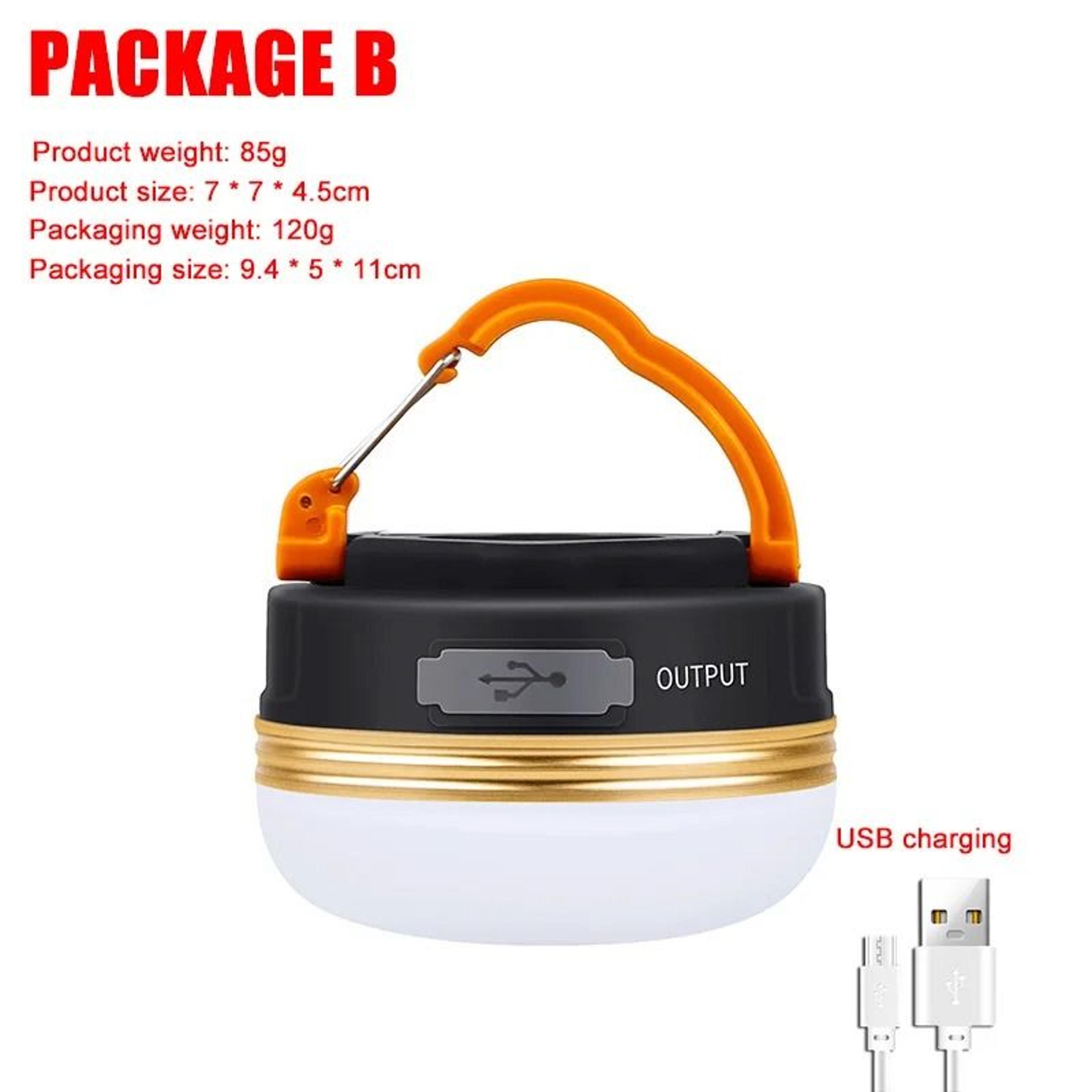 Rechargeable Camping Fan Light With LED Lamp And Power Bank 7