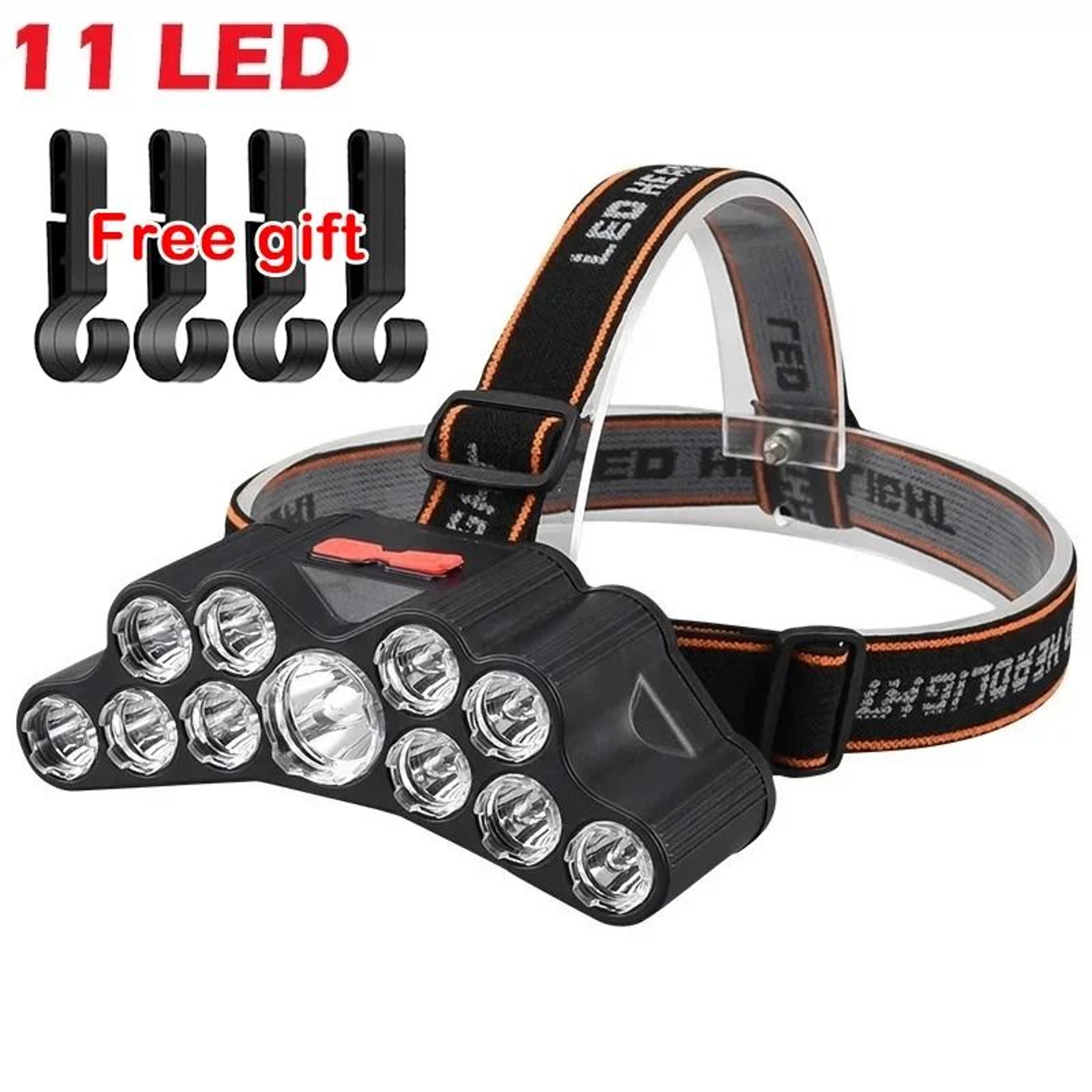 Strong Light 11LED USB Rechargeable Headlamp With BuiltIn Battery 7
