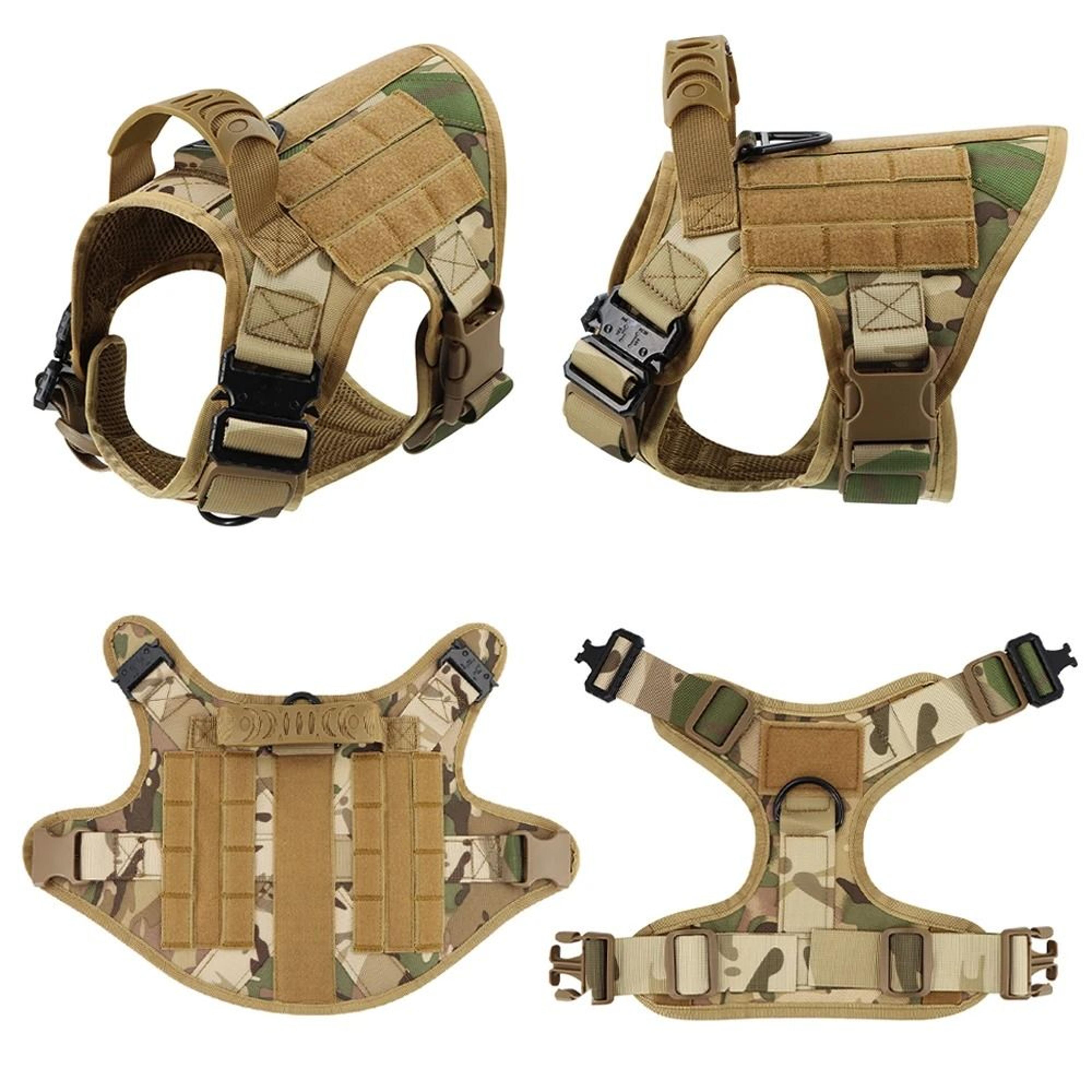 Tactical Dog Harness Leash Set For Large Dogs No Pull Training Vest 2