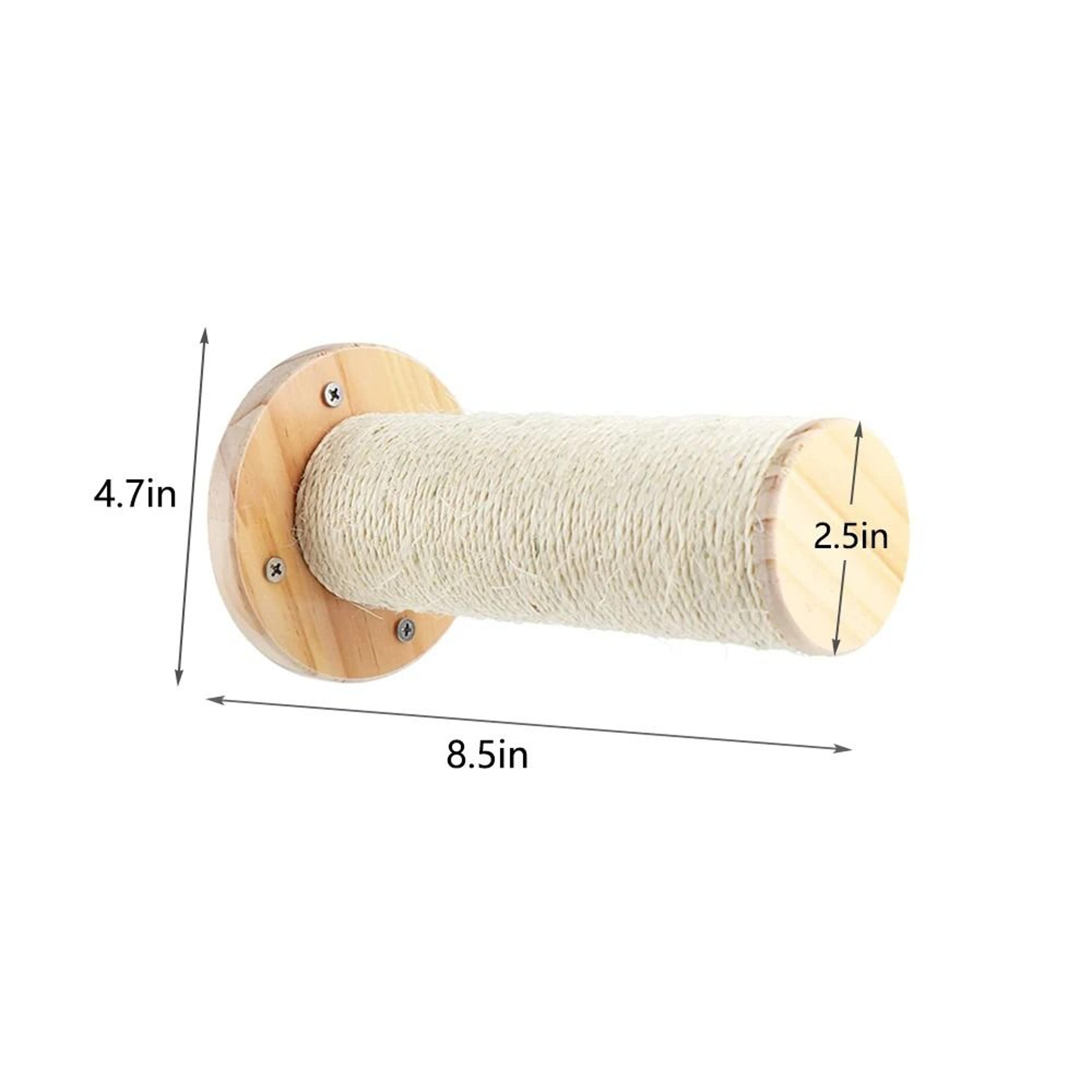 Wall Mounted Cat Climbing Shelf With Sisal Scratching Steps 12