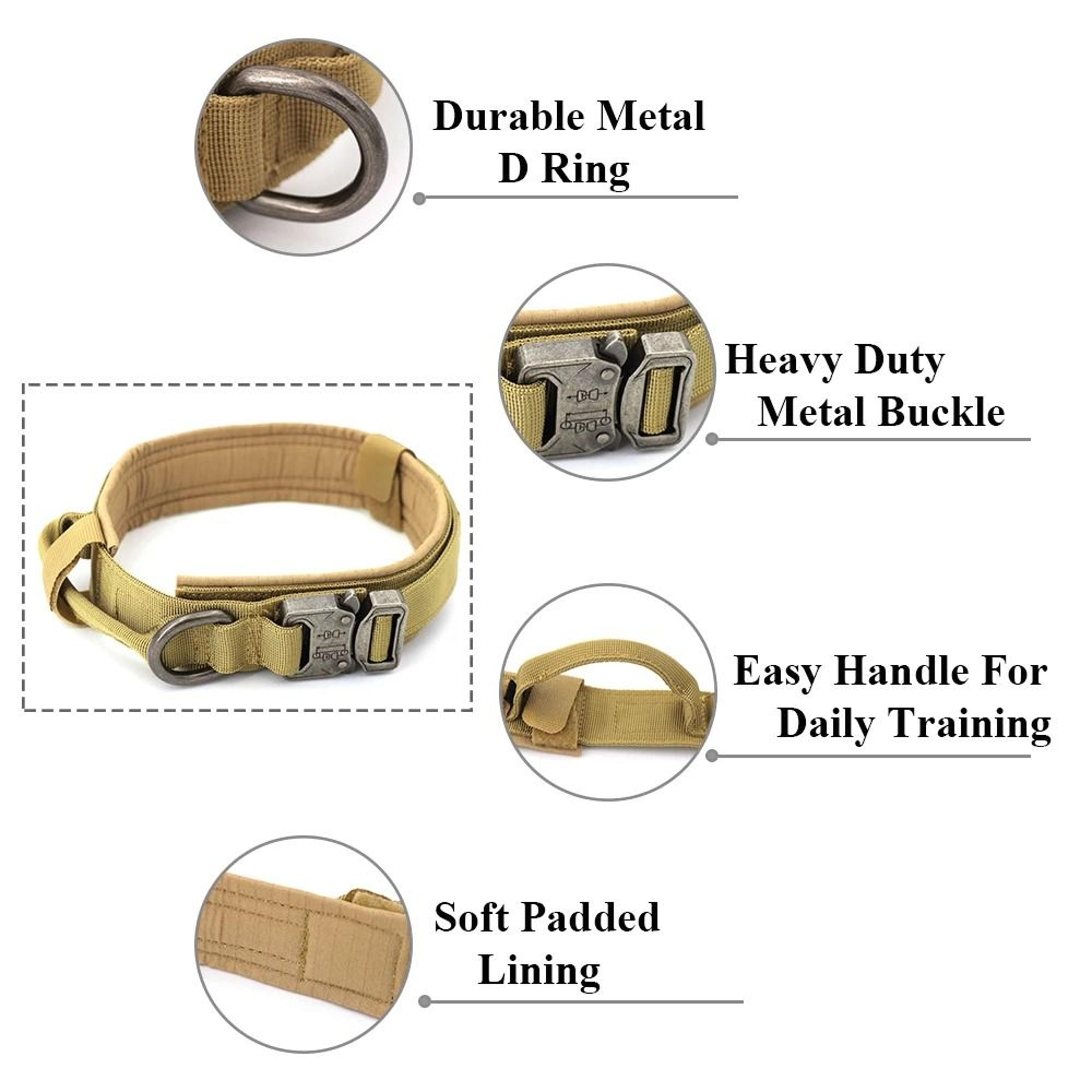 Tactical Dog Training Collar And Leash Set With Control Handle 3