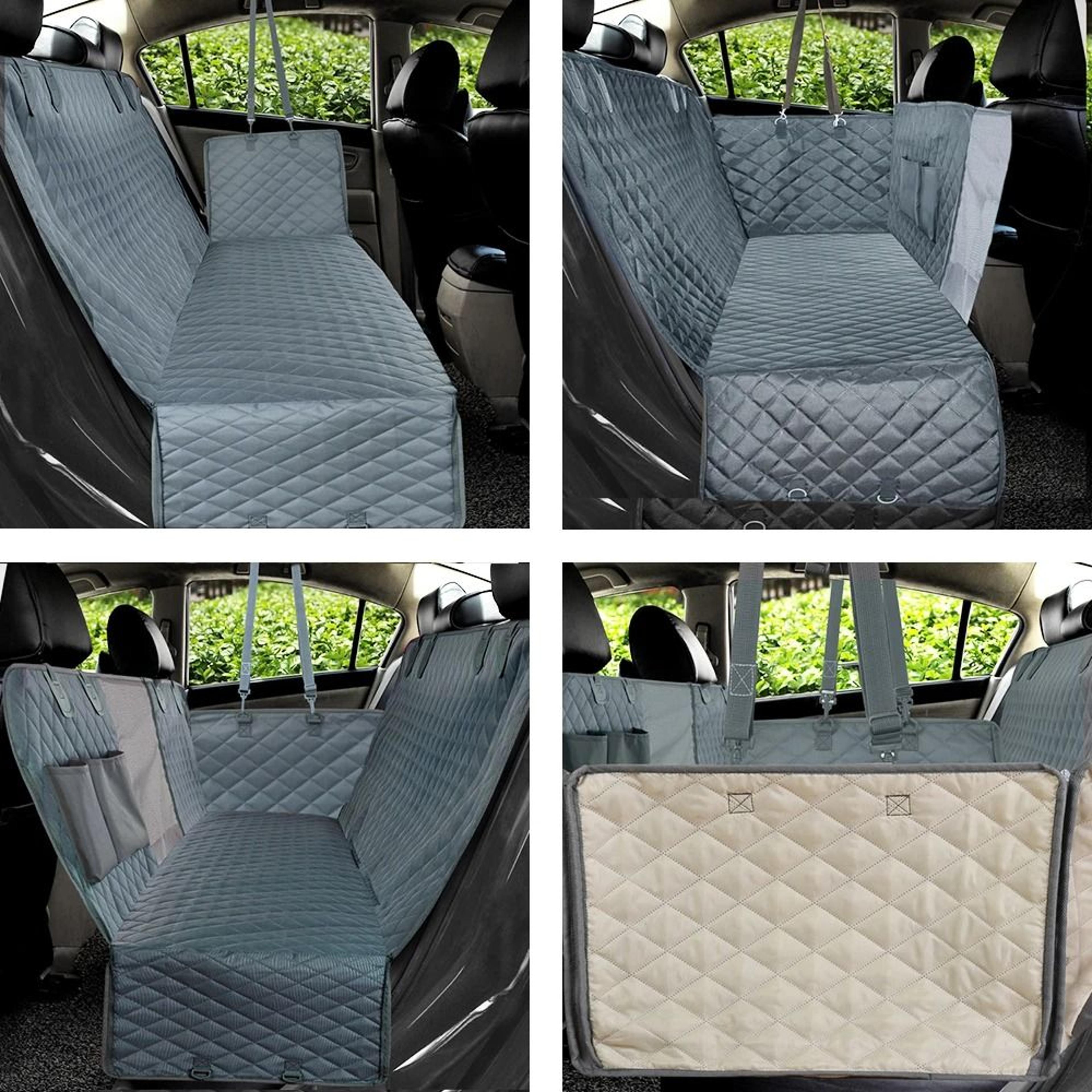 Waterproof Dog Car Seat Cover Hammock For Rear Seat Protection 4