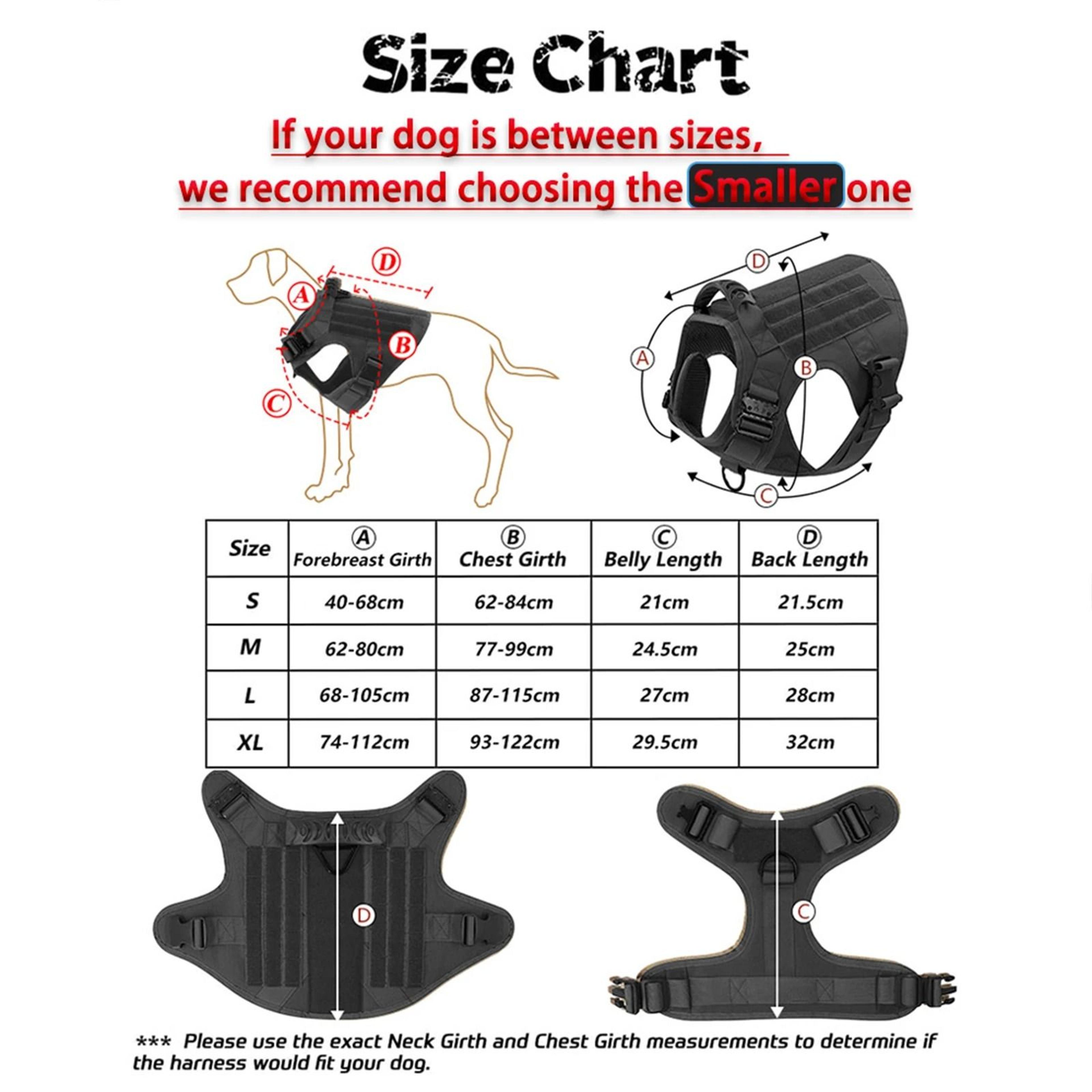 Tactical Dog Harness Set With Adjustable Collar Leash Molle Pouch And Training Vest 1