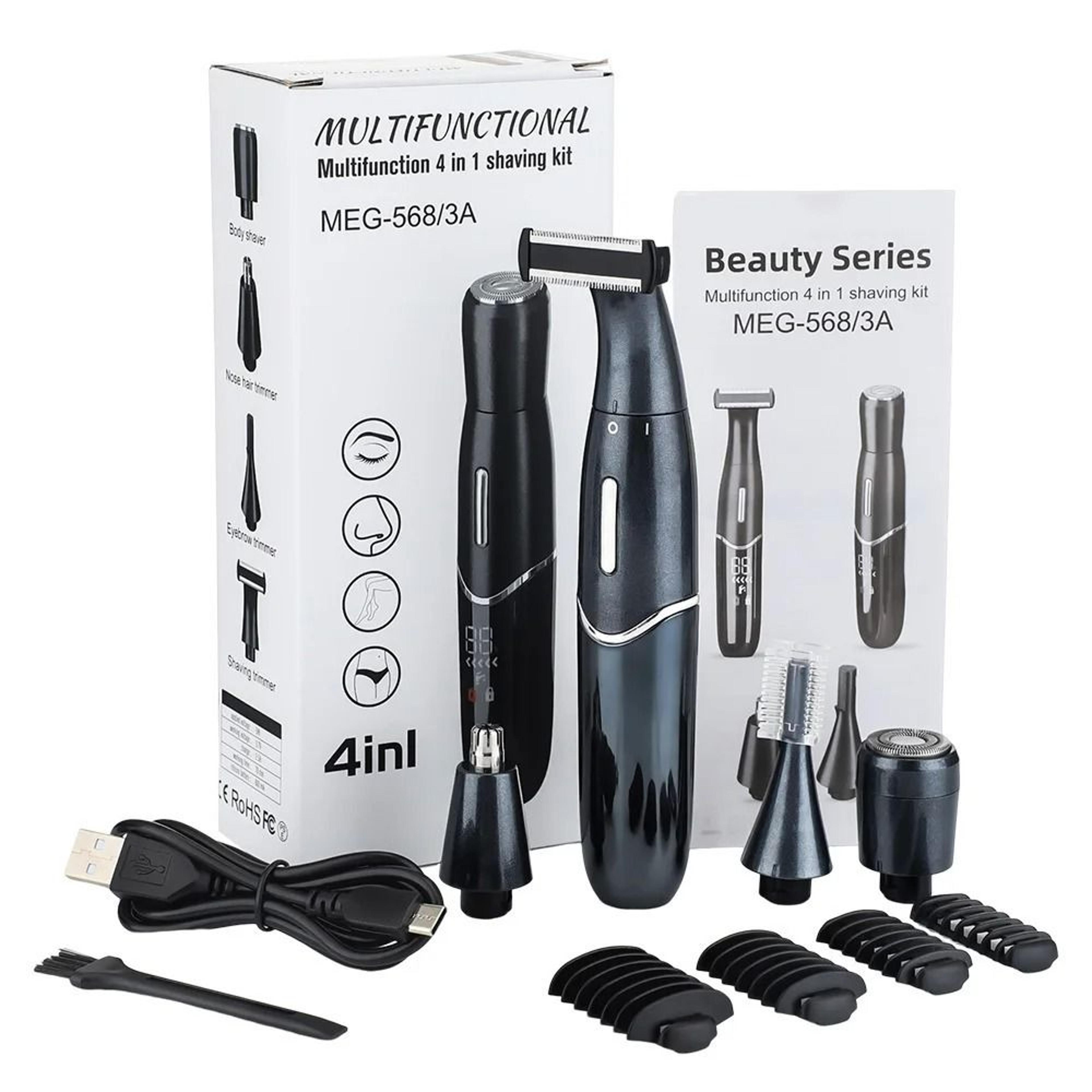 Wet And Dry Precision Body Groomer For Sensitive Areas With 3D Floating Foil And Adjustable Guard 0