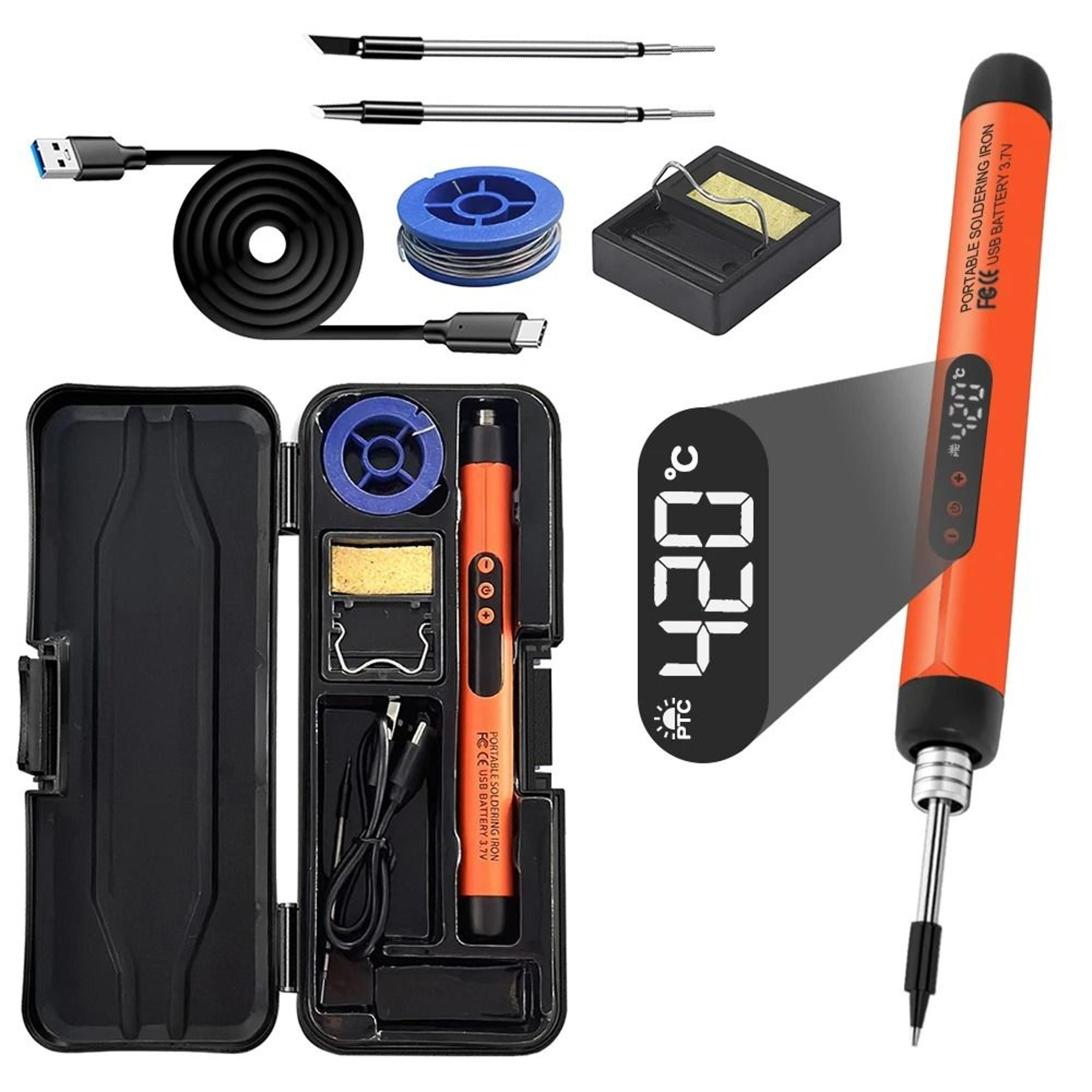 Mini USB Type C Cordless Soldering Iron Kit With Adjustable Temperature And Rechargeable Battery 6