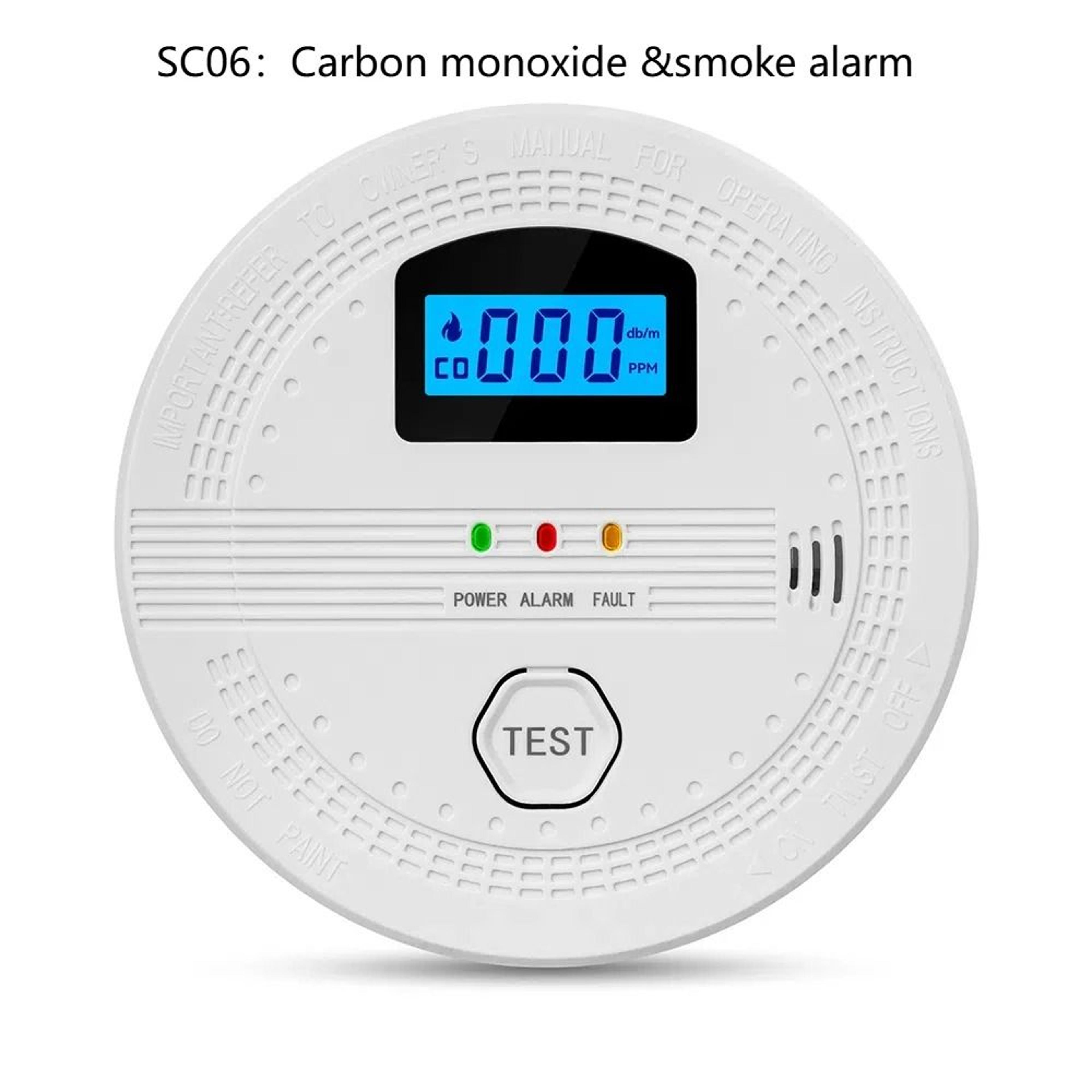 Battery Powered Carbon Monoxide Alarm Detector With LCD Display And 85dB Warning 5