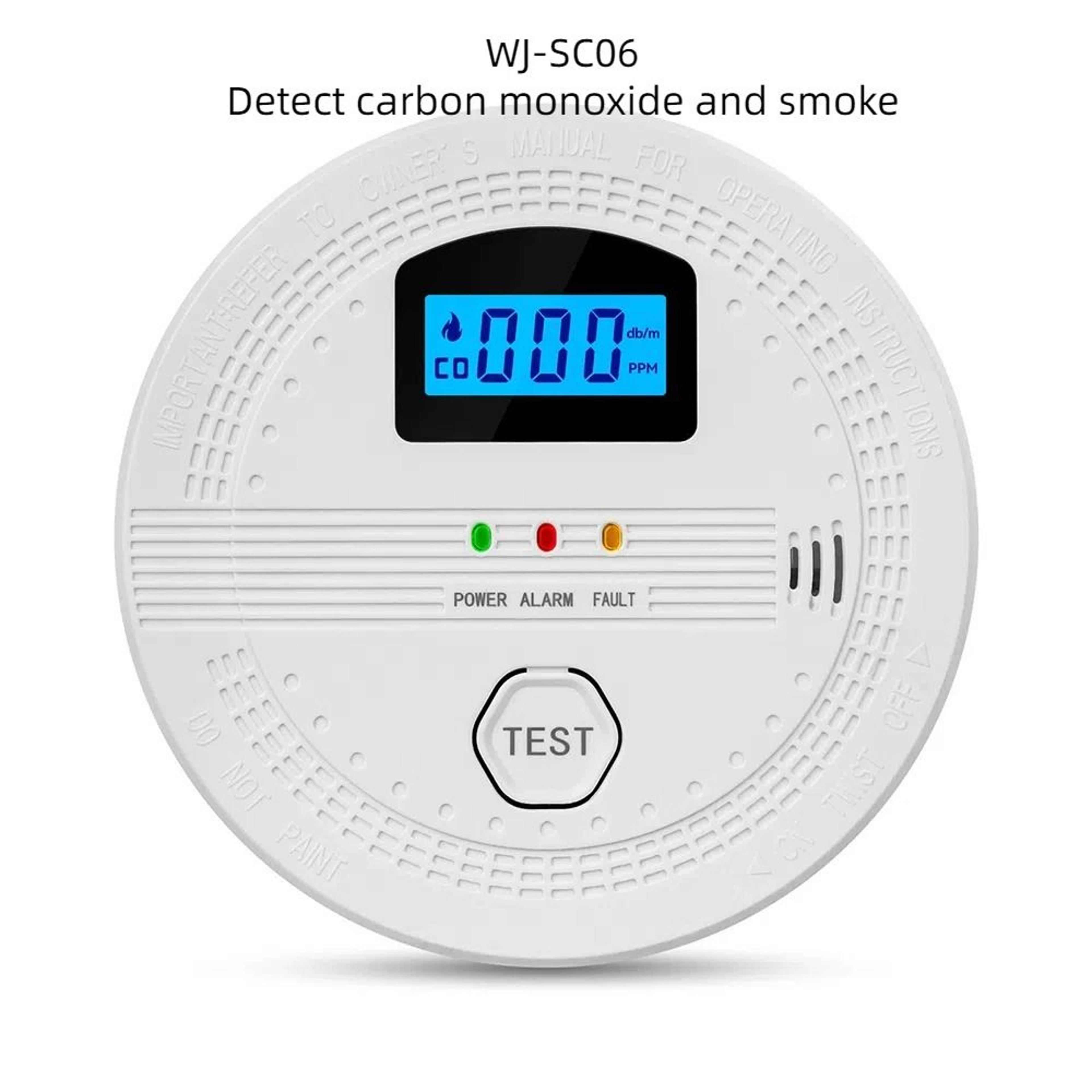 Battery Powered Carbon Monoxide Alarm Detector With LCD Display And 85dB Sound Alert 5