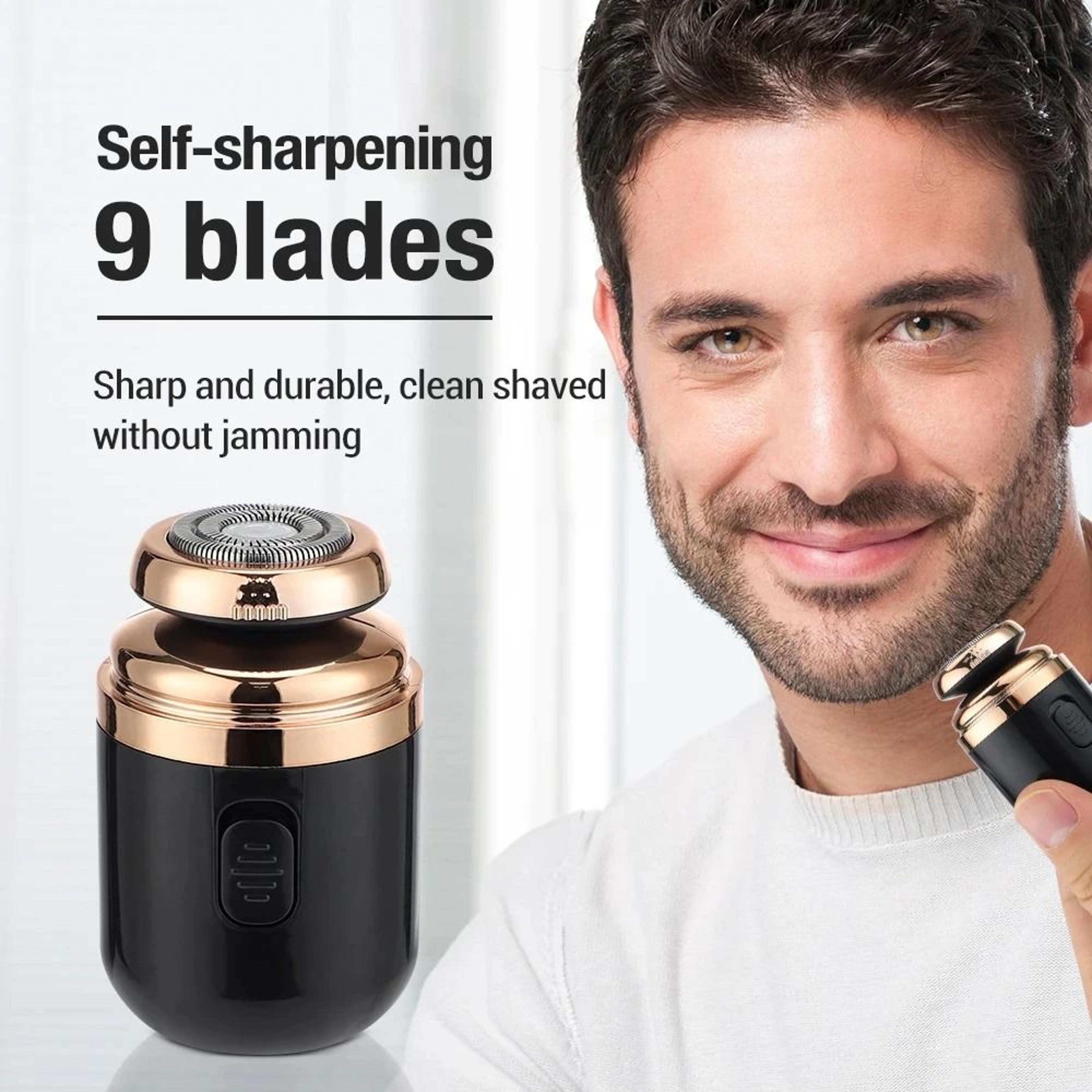 USB Rechargeable Pocket Electric Shaver With Nose Trimmer For Travel And Quick Clean Shaves 0