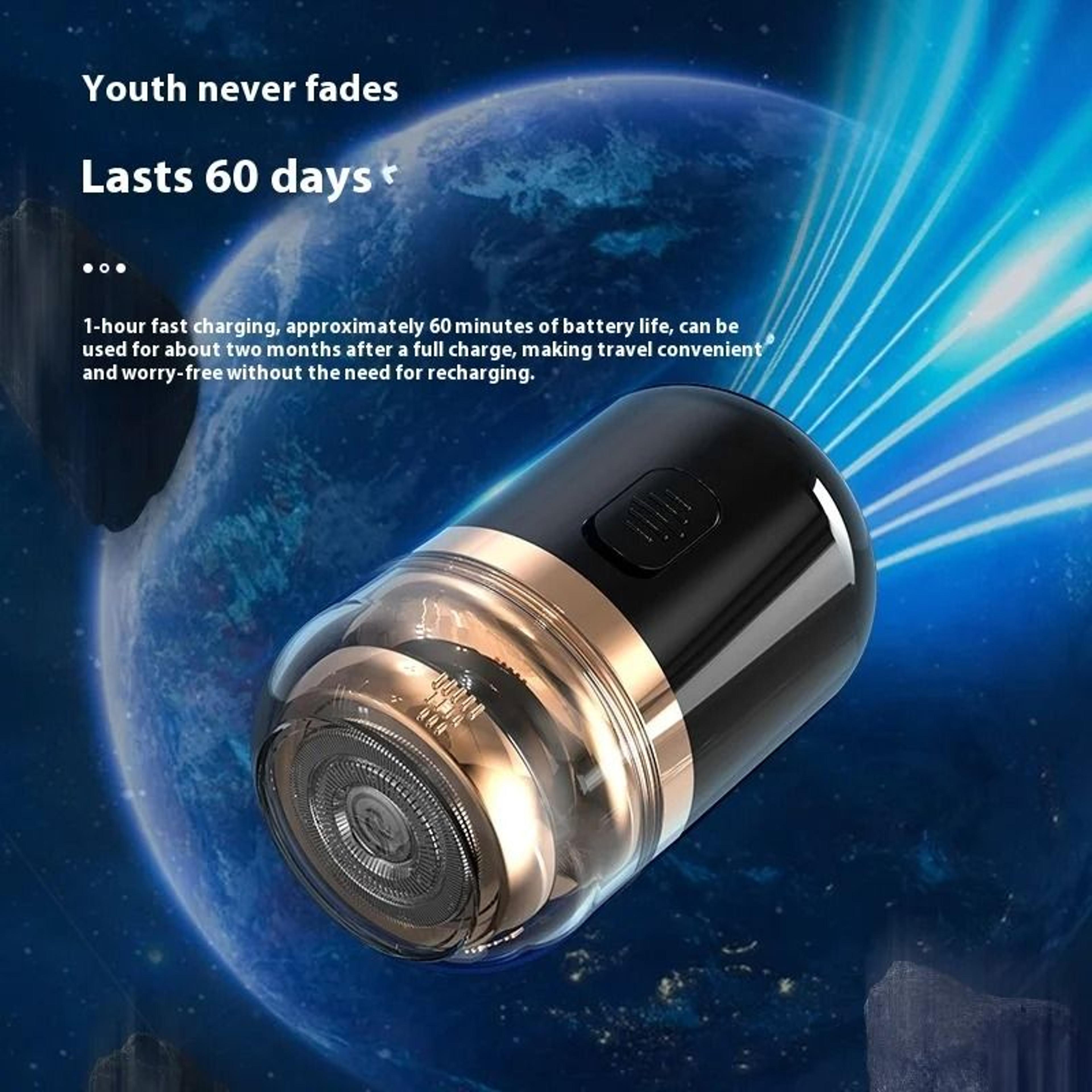 USB Rechargeable Pocket Electric Shaver With Nose Trimmer For Travel And Quick Clean Shaves 1