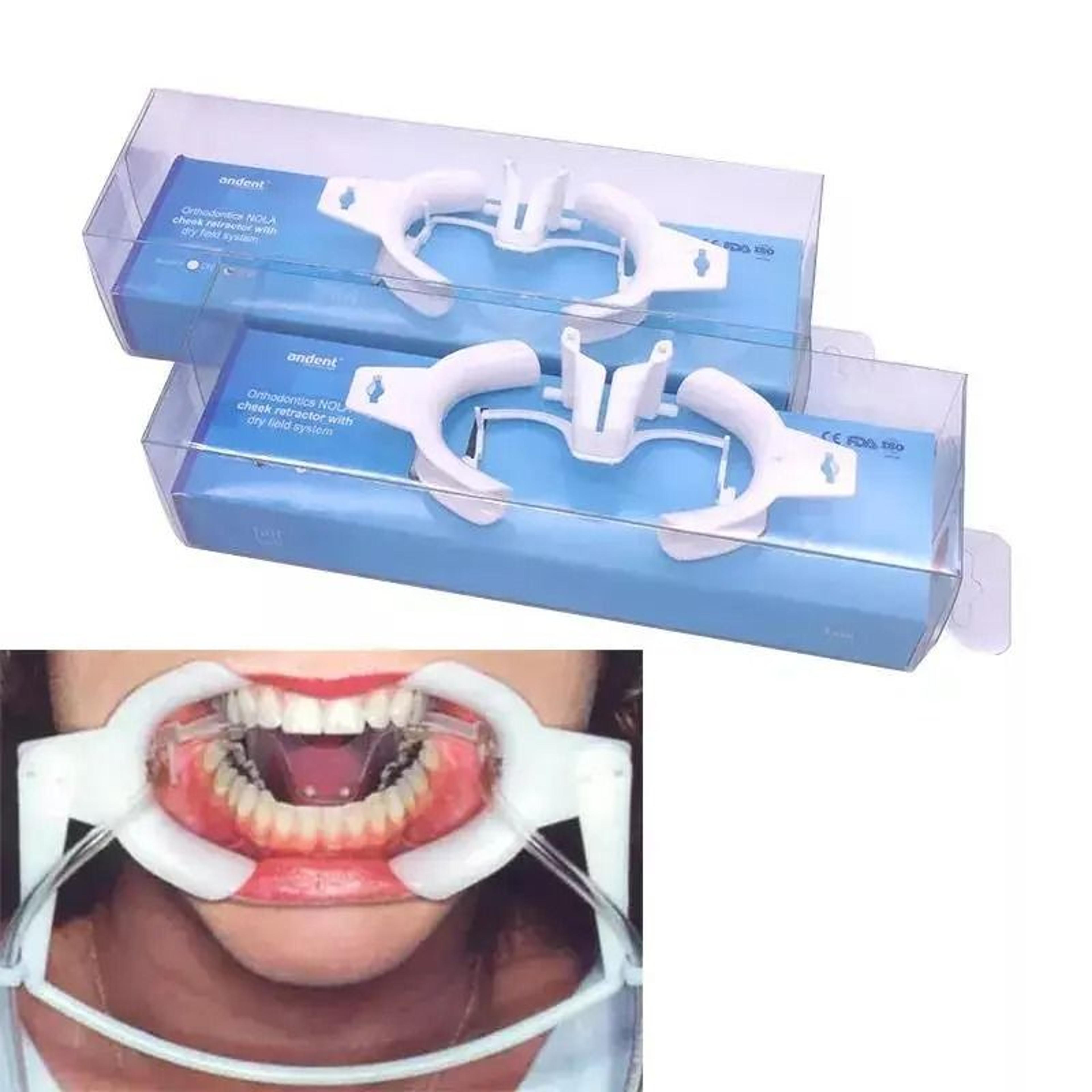 Dental Mouth Retractor With Saliva Suction Oral Dry Field Lip Cheek Opener Orthodontic Tool Set 0