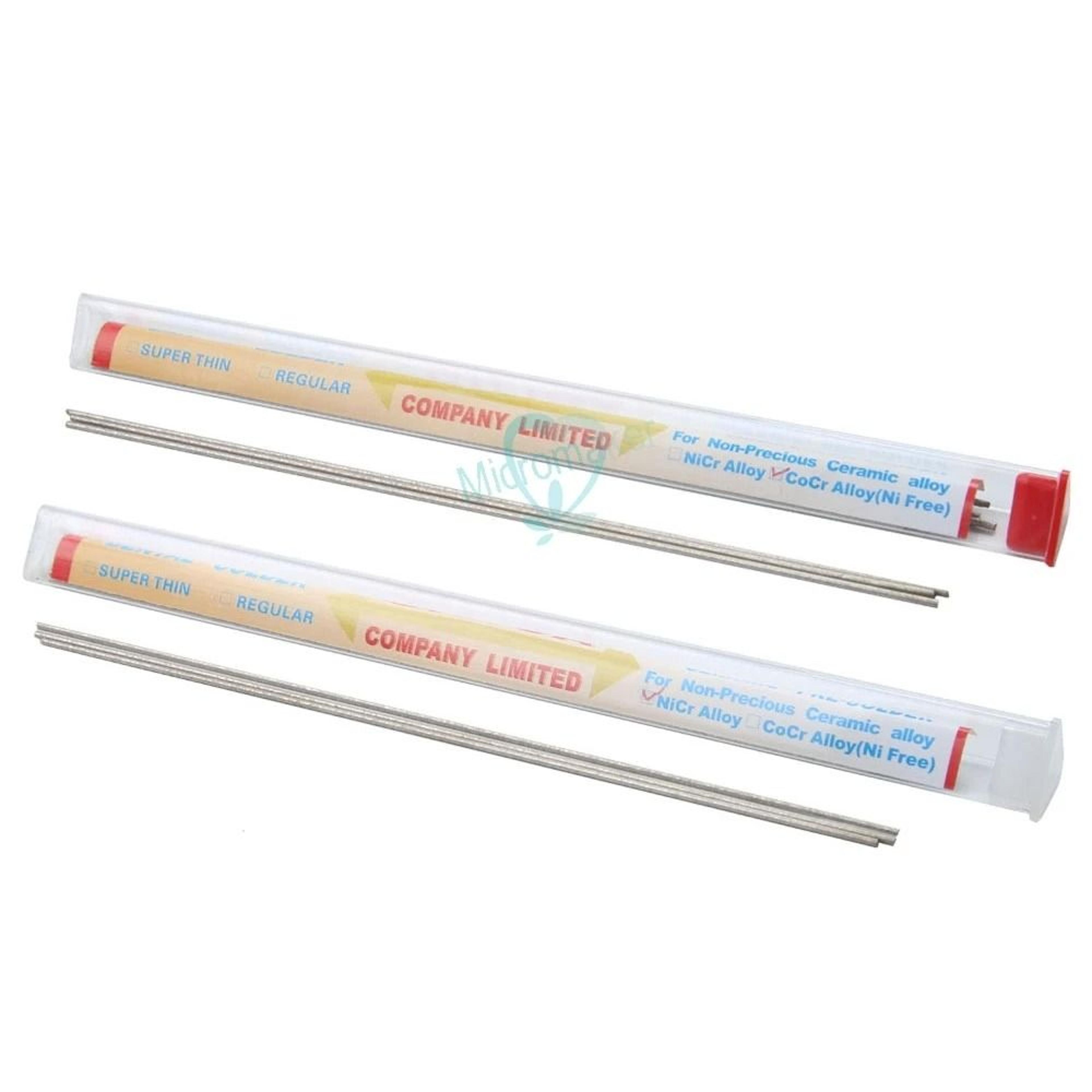 Dental NiCr Or CoCr Alloy Welding Rod Tube High Temperature PFM Soldering Rod For Lab Use 1