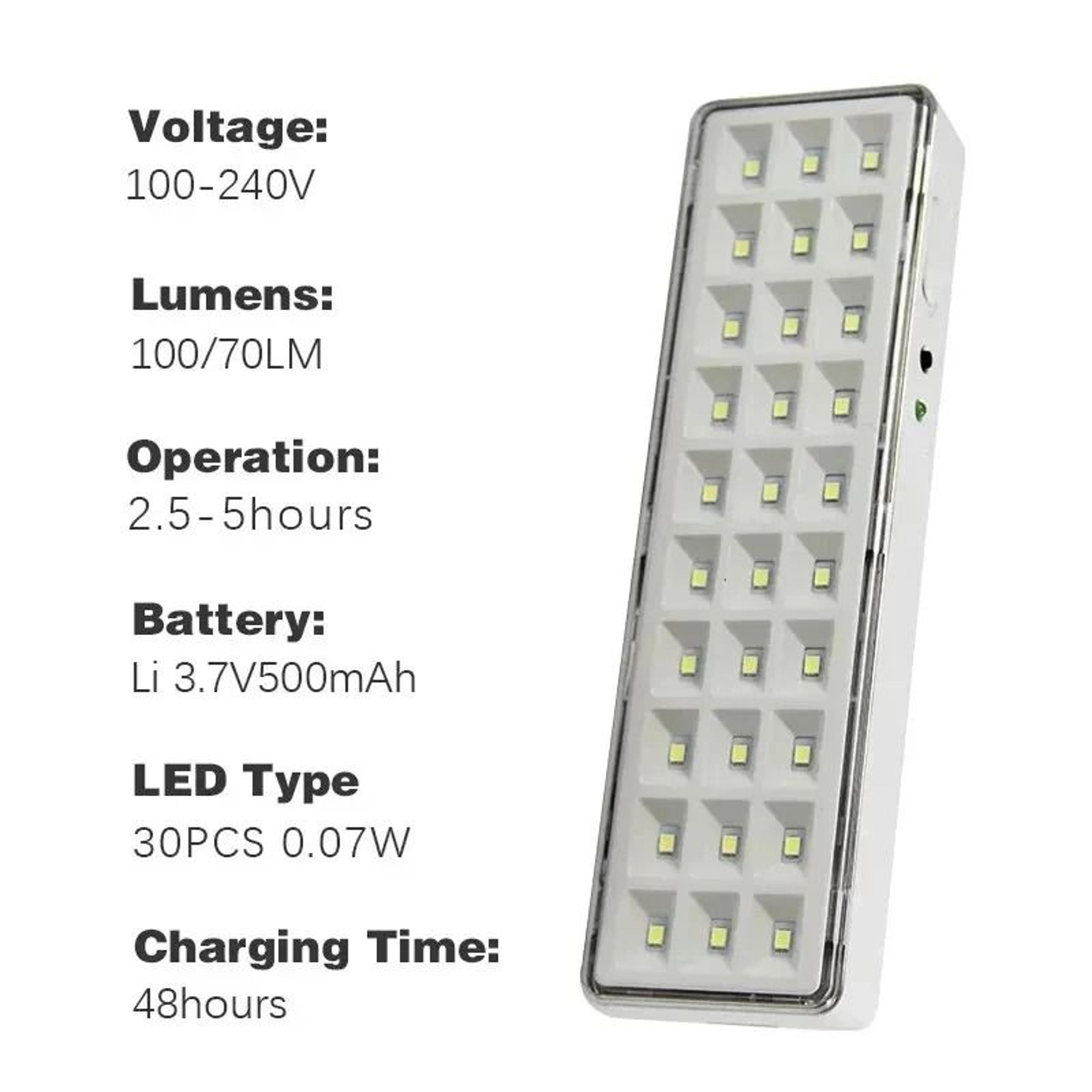30 LED Emergency Evacuation Light With Dimmable Brightness And Power Failure Backup 3
