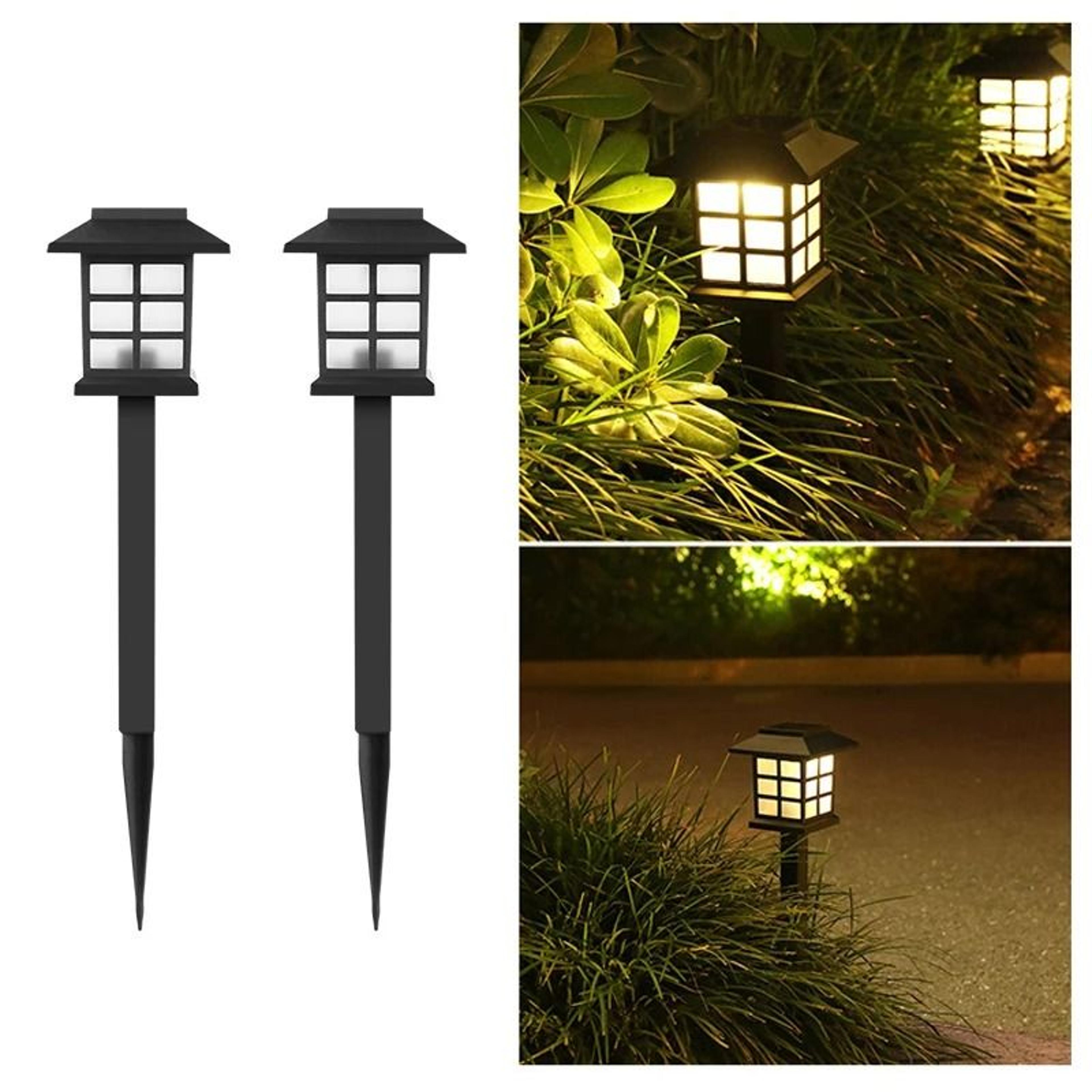 2 Pack Solar Pathway Lights IP65 Waterproof Outdoor Grass Lamps For Garden And Walkway Decor 9
