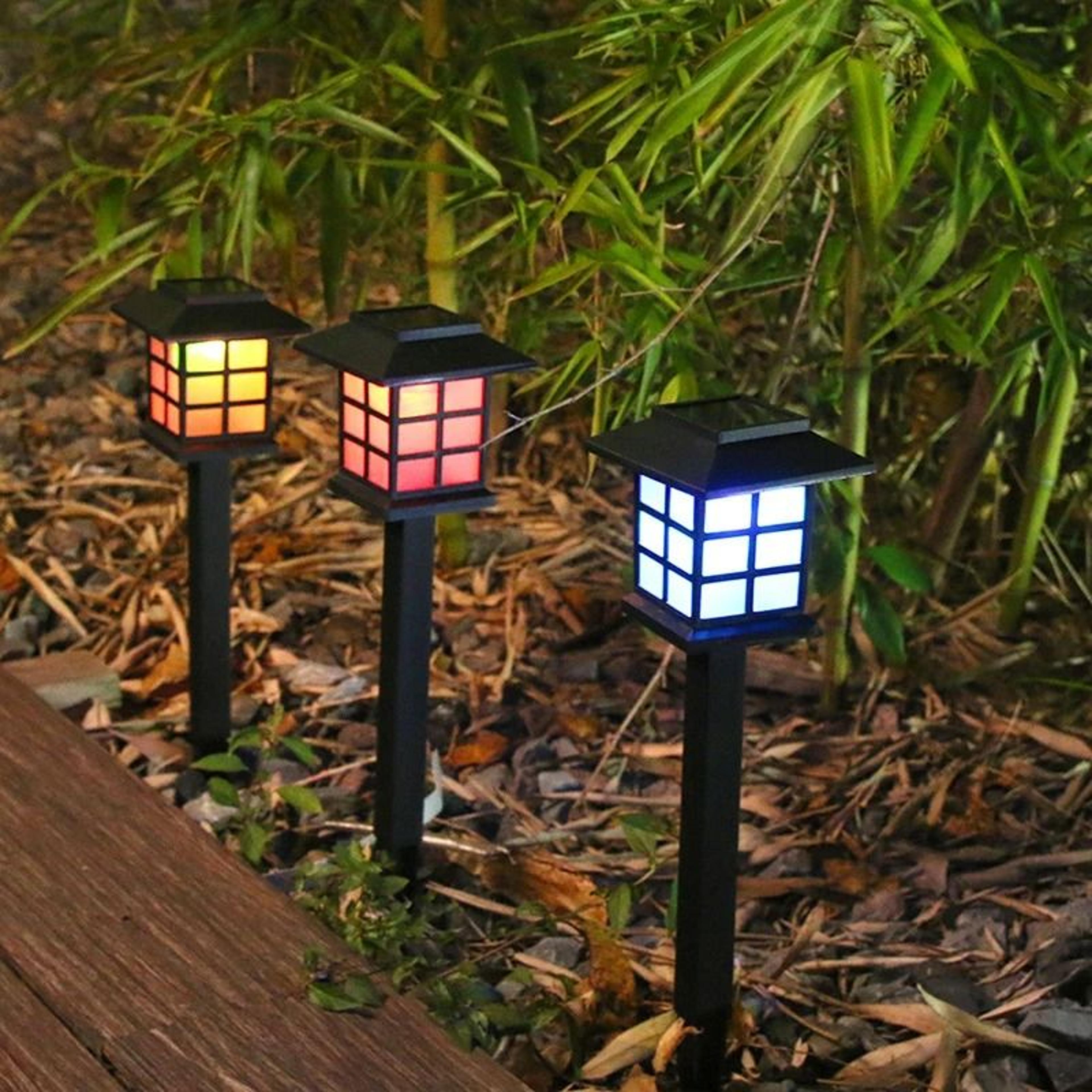 2 Pack Solar Pathway Lights IP65 Waterproof Outdoor Grass Lamps For Garden And Walkway Decor 1