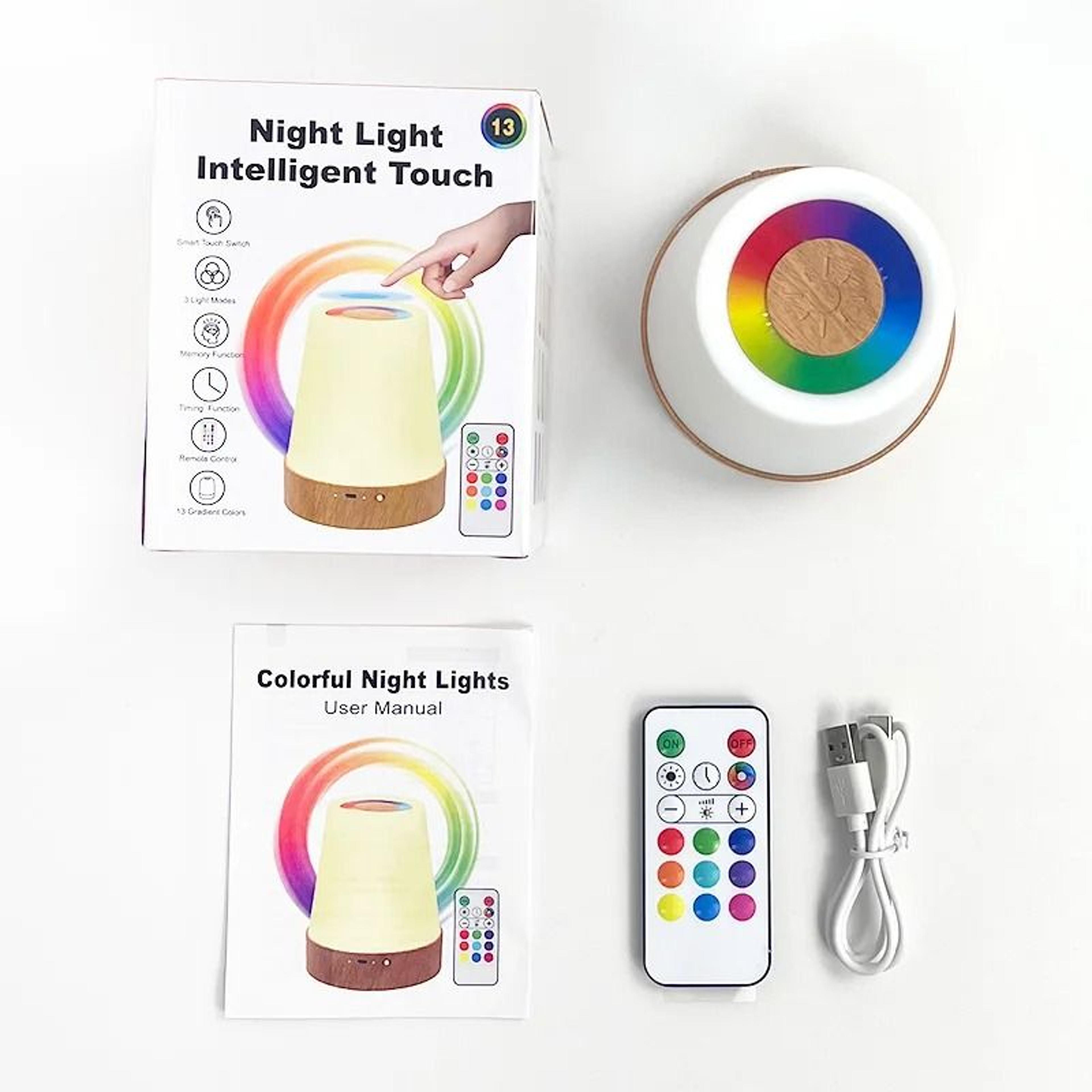 USB Rechargeable 13 Color RGB Night Light With Touch And Remote Control For Bedroom And Parties 5