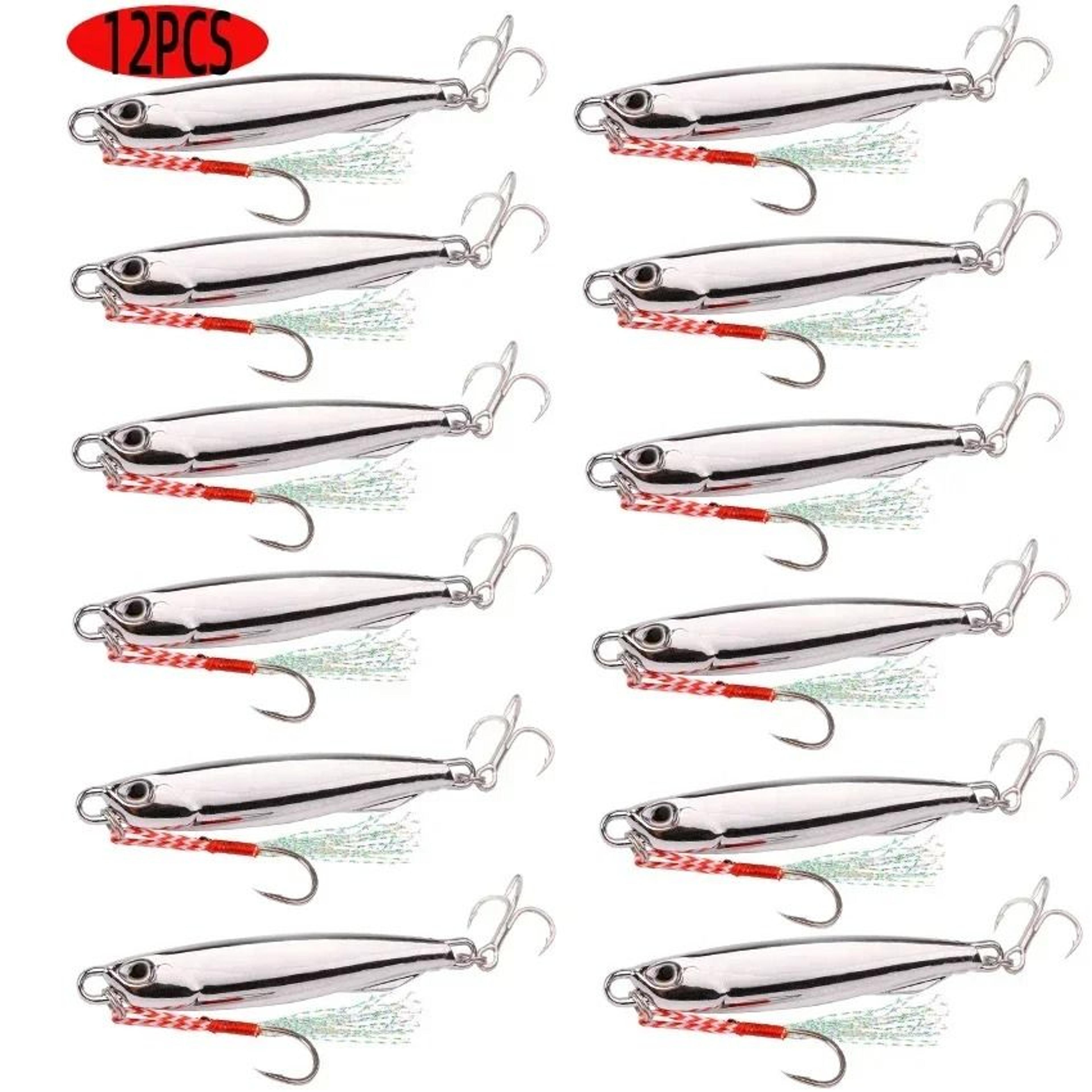 12 Piece Metal Jig Fishing Lure Kit Sinking Spoon And Spinner Set For Pike Carp And Sea Fishing 0