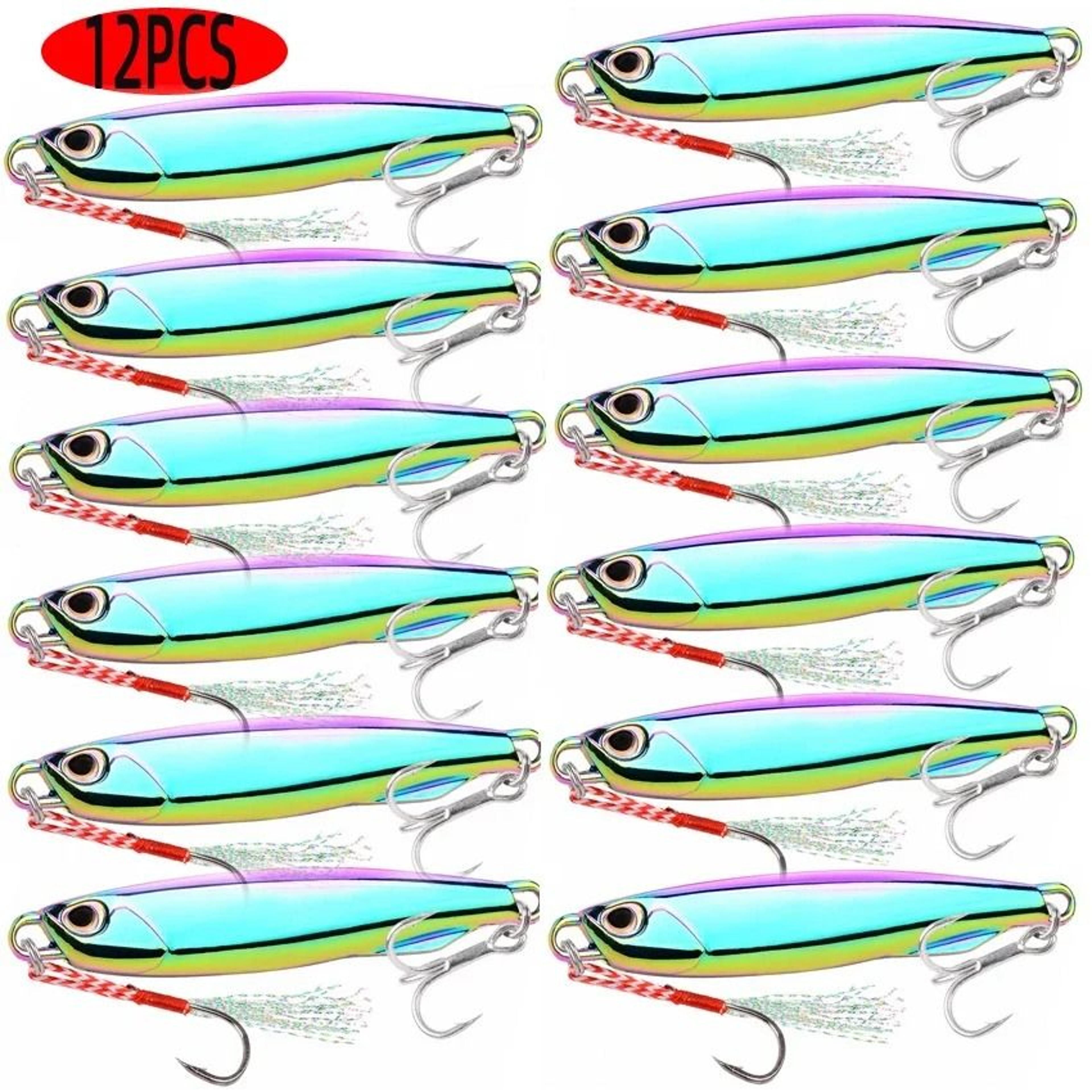 12 Piece Metal Jig Fishing Lure Kit Sinking Spoon And Spinner Set For Pike Carp And Sea Fishing 9