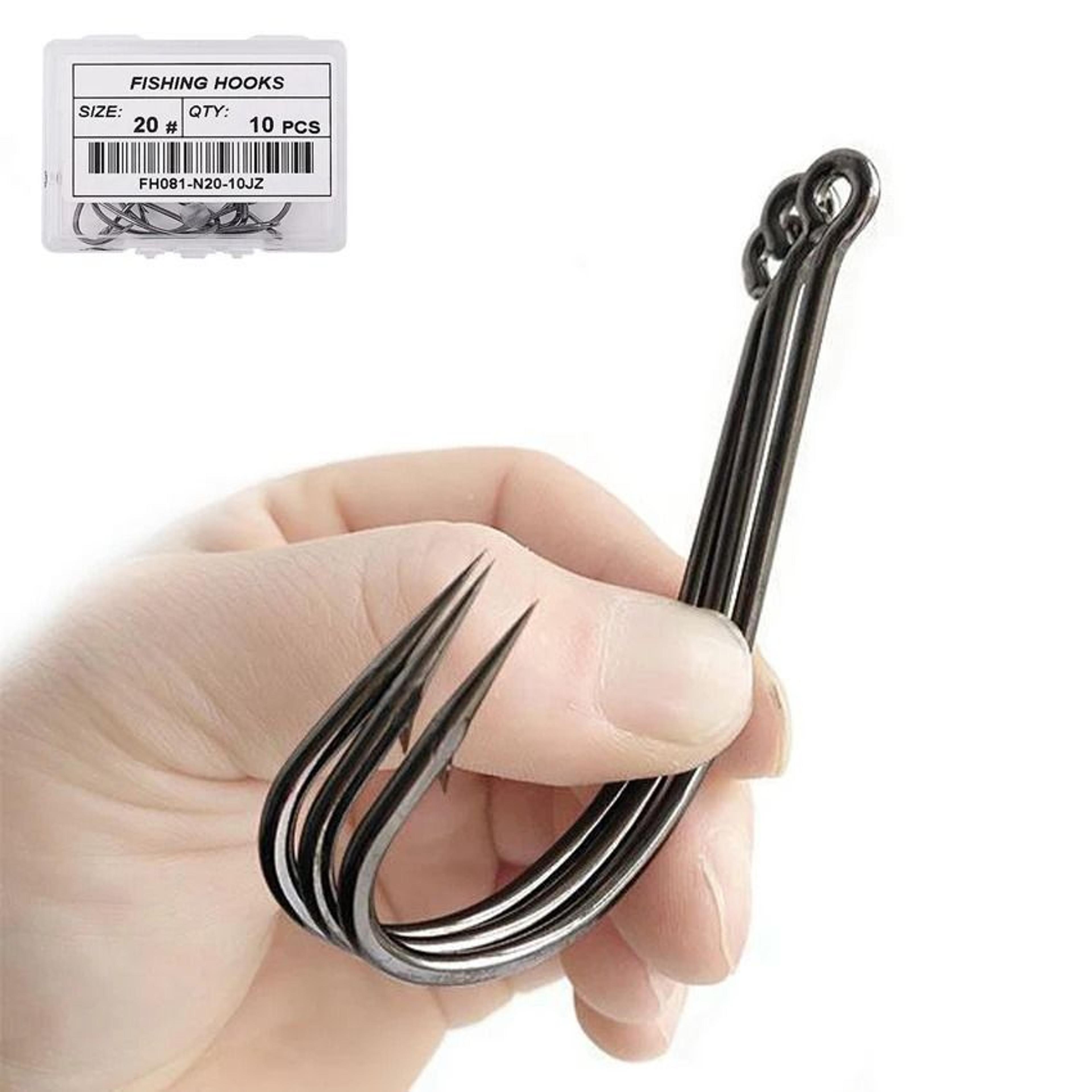10 Piece Sea Big Fishing Hook Set High Carbon Steel Hooks With Black Nickel Finish For Saltwater An 0