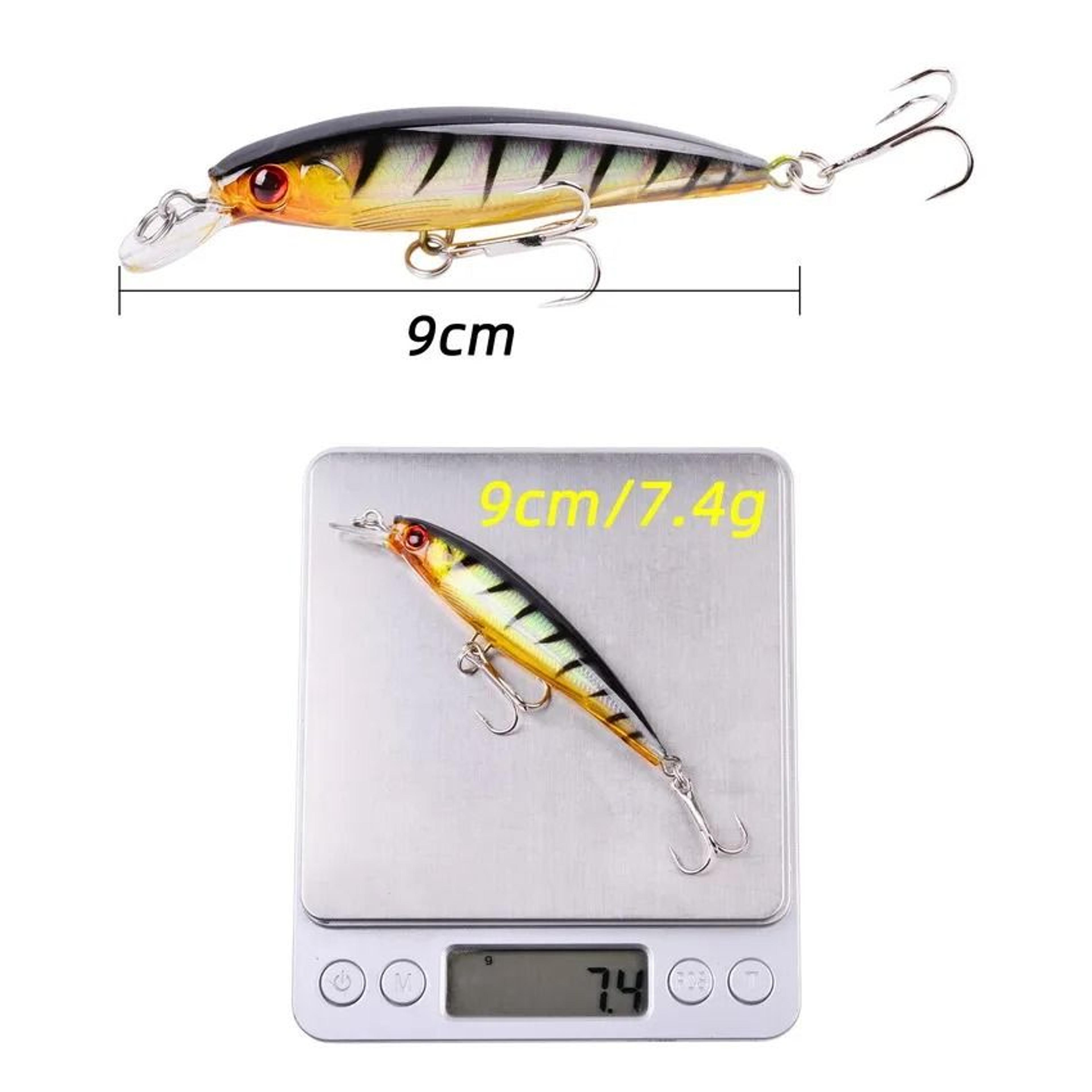 8 Piece Minnow Crankbait Fishing Lure Set 354 In Wobblers Swimbait Kit For Bass Pike And Carp 5