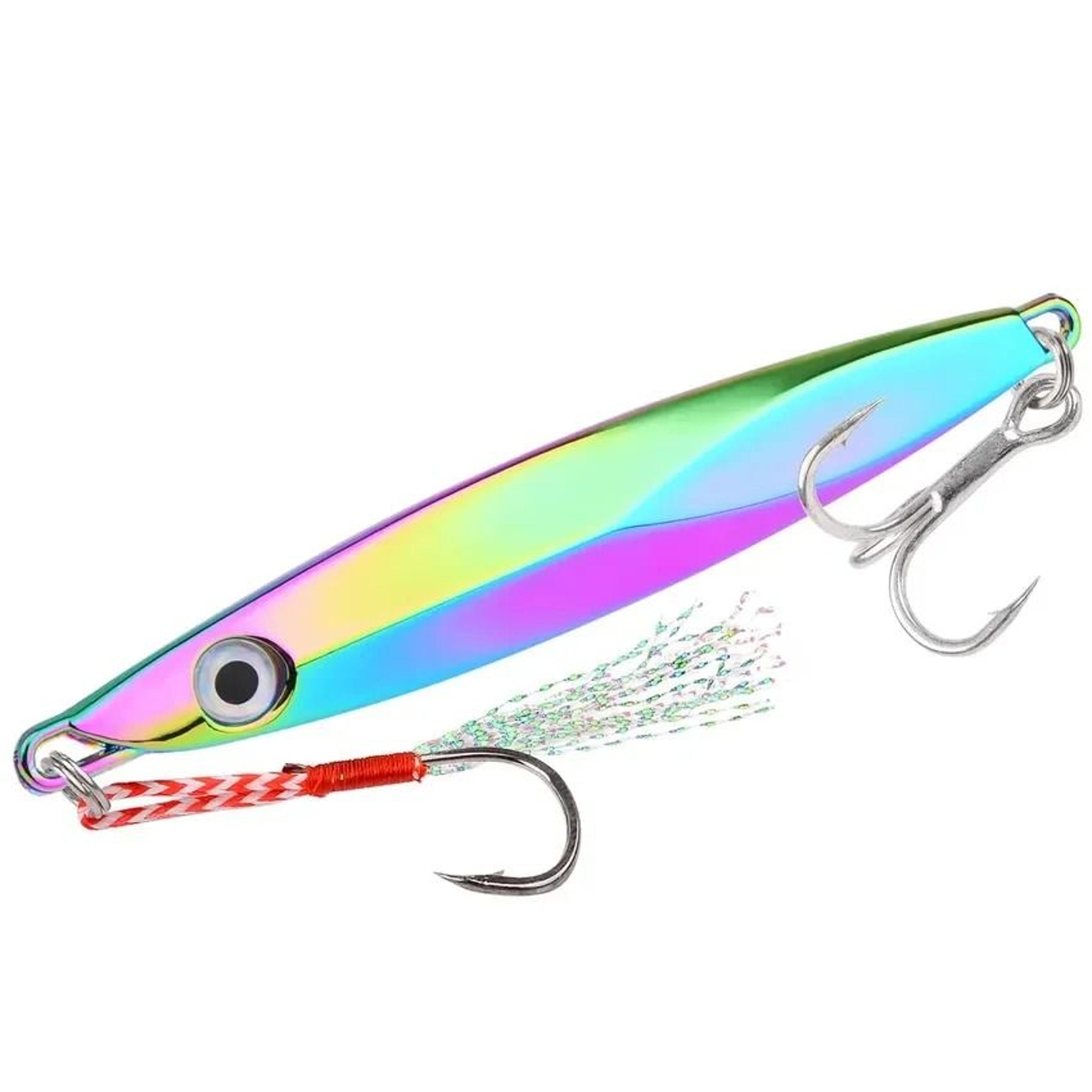 Sinking Metal Jig Fishing Lure Jig Spoon Wobbler Bait For Sea Fishing 6