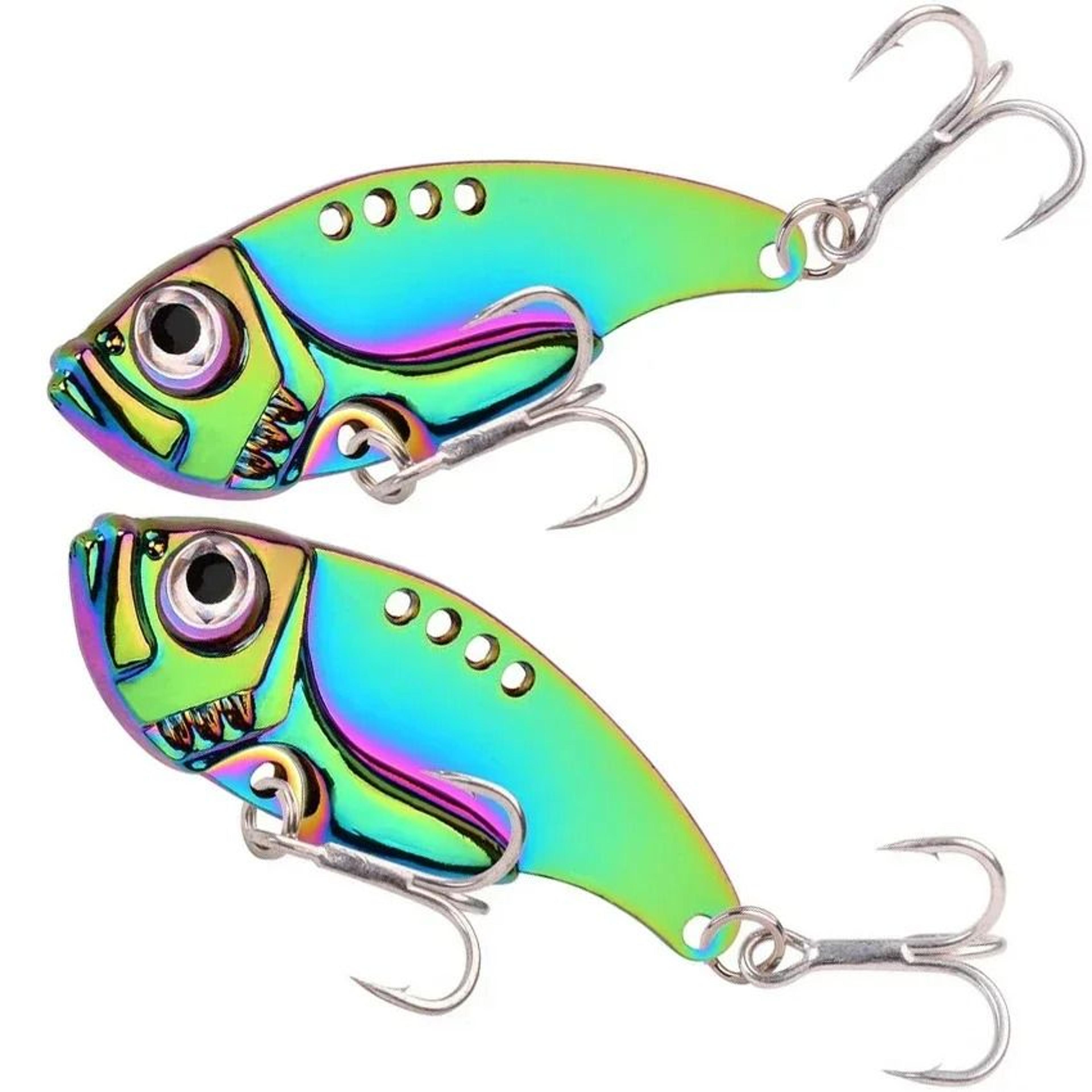 Metal VIB Blade Fishing Lure Sinking Vibration Spinner Bait With 3D Eyes For Bass Pike And Perch 0