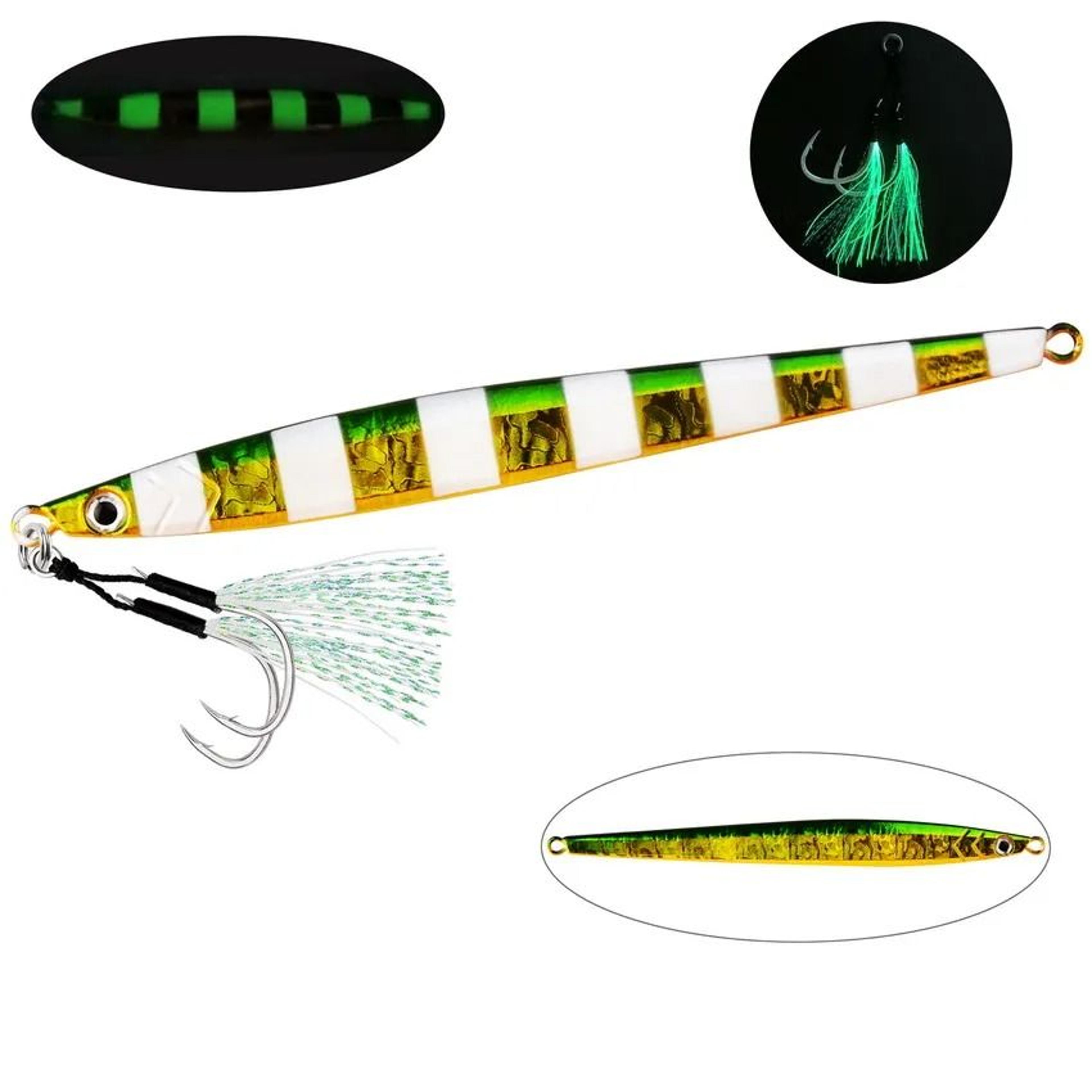 Slow Pitch Metal Jig Fishing Lure Long Casting Jig Spoon For Saltwater Shore Fishing 6