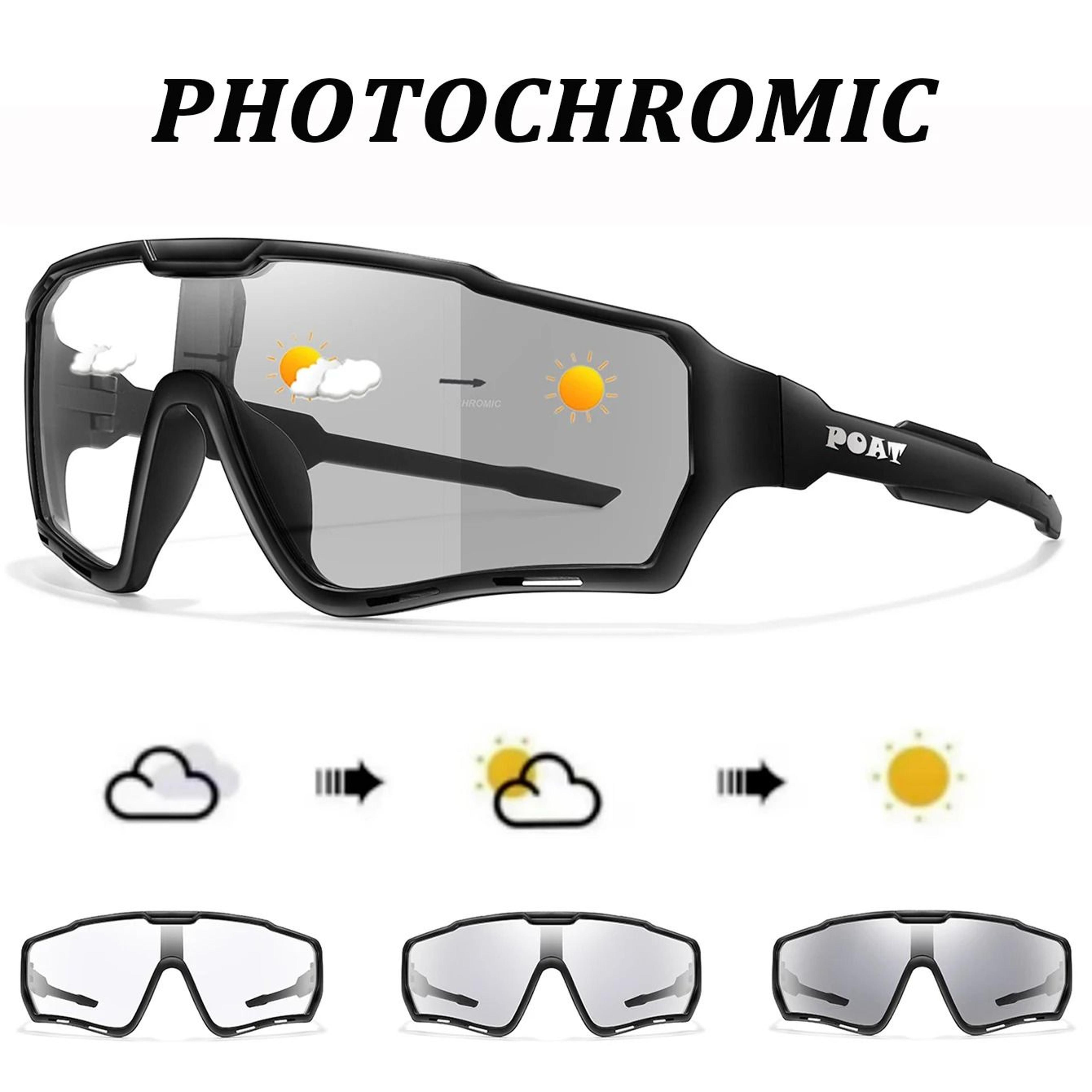 photochromic sports cycling sunglasses uv400 for mtb biking fishing and running