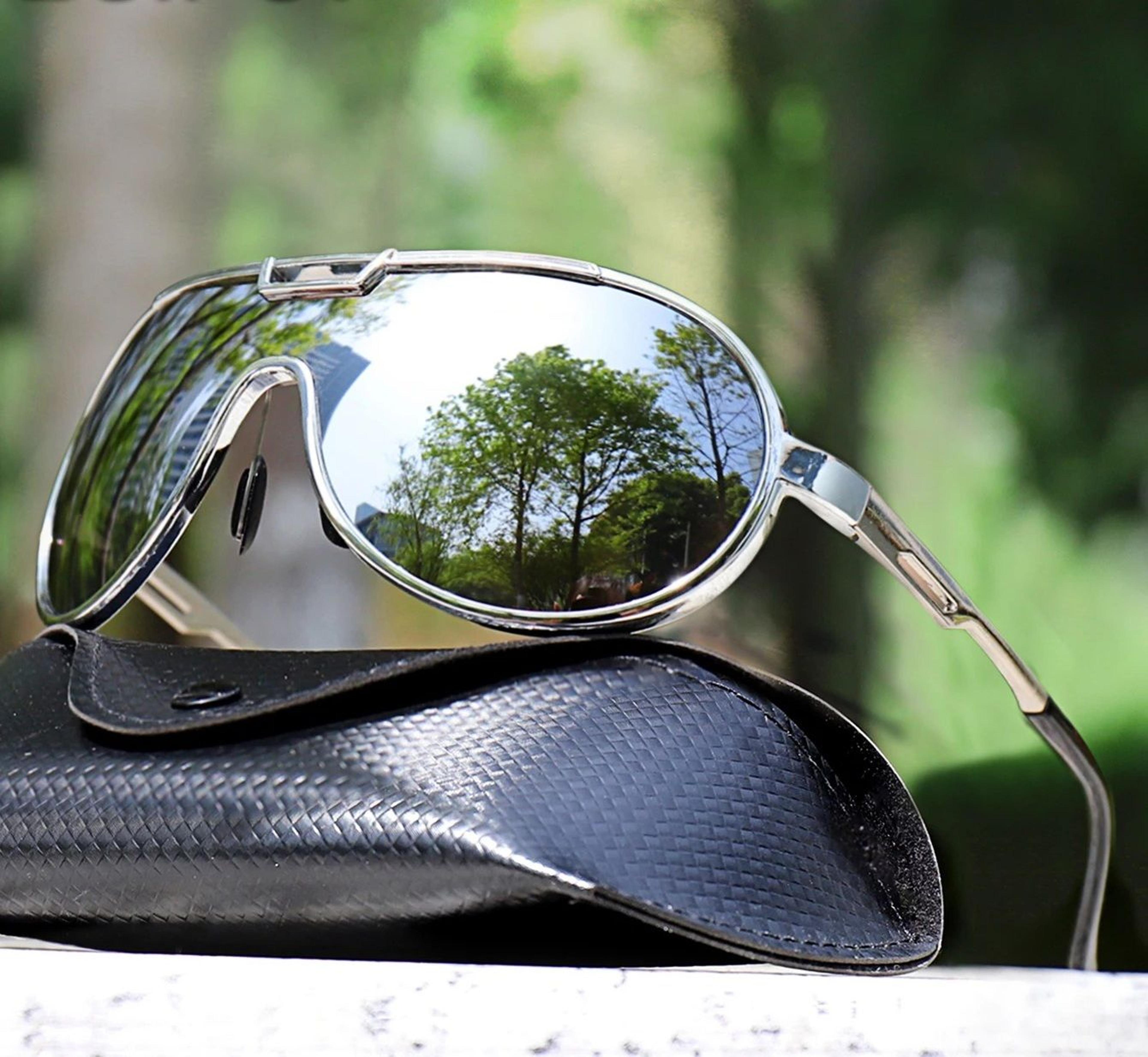 Trendy Round Windproof Fishing Sunglasses With UV Protection And Box For Men And Women 12