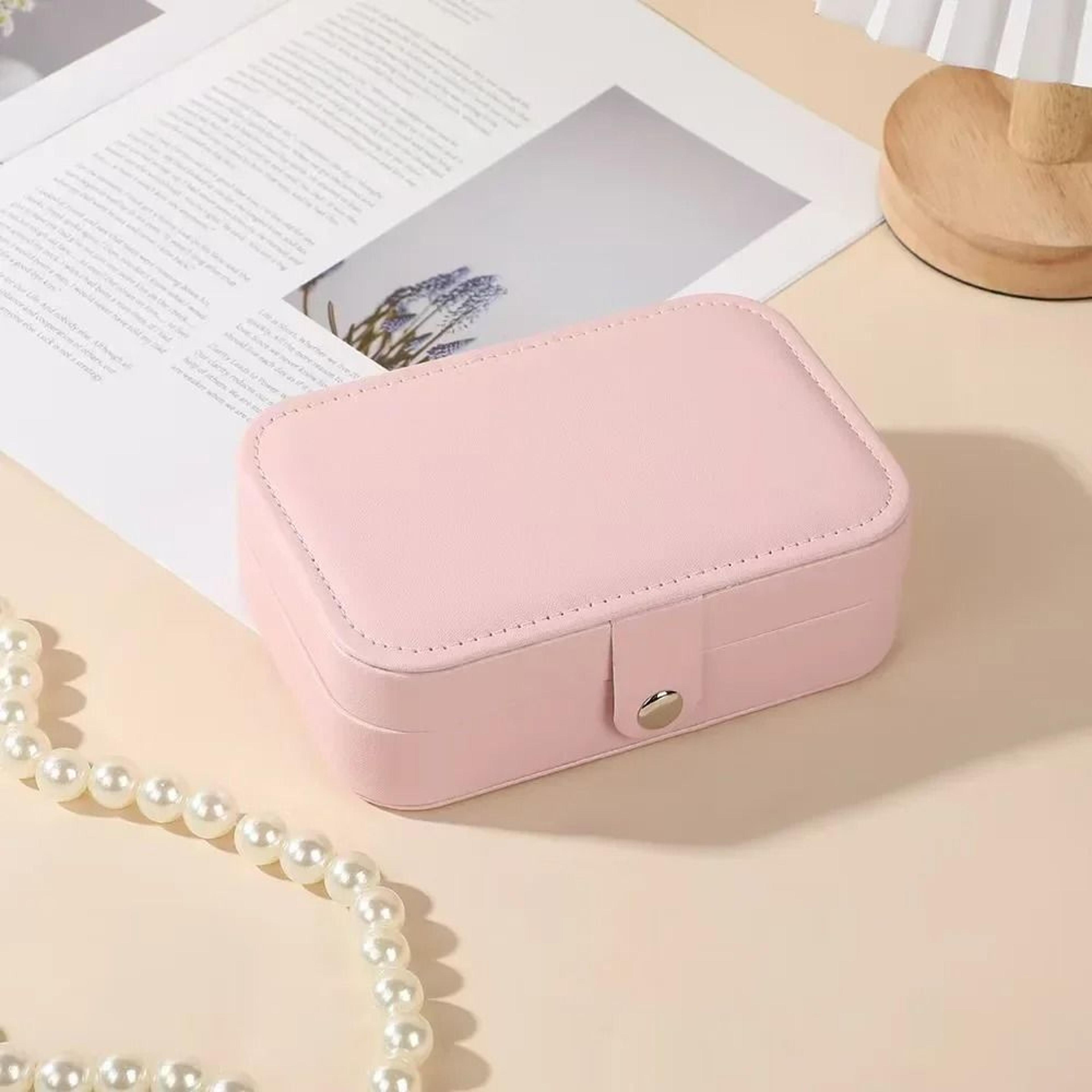 PU Leather Jewelry Organizer Box With Lock 6