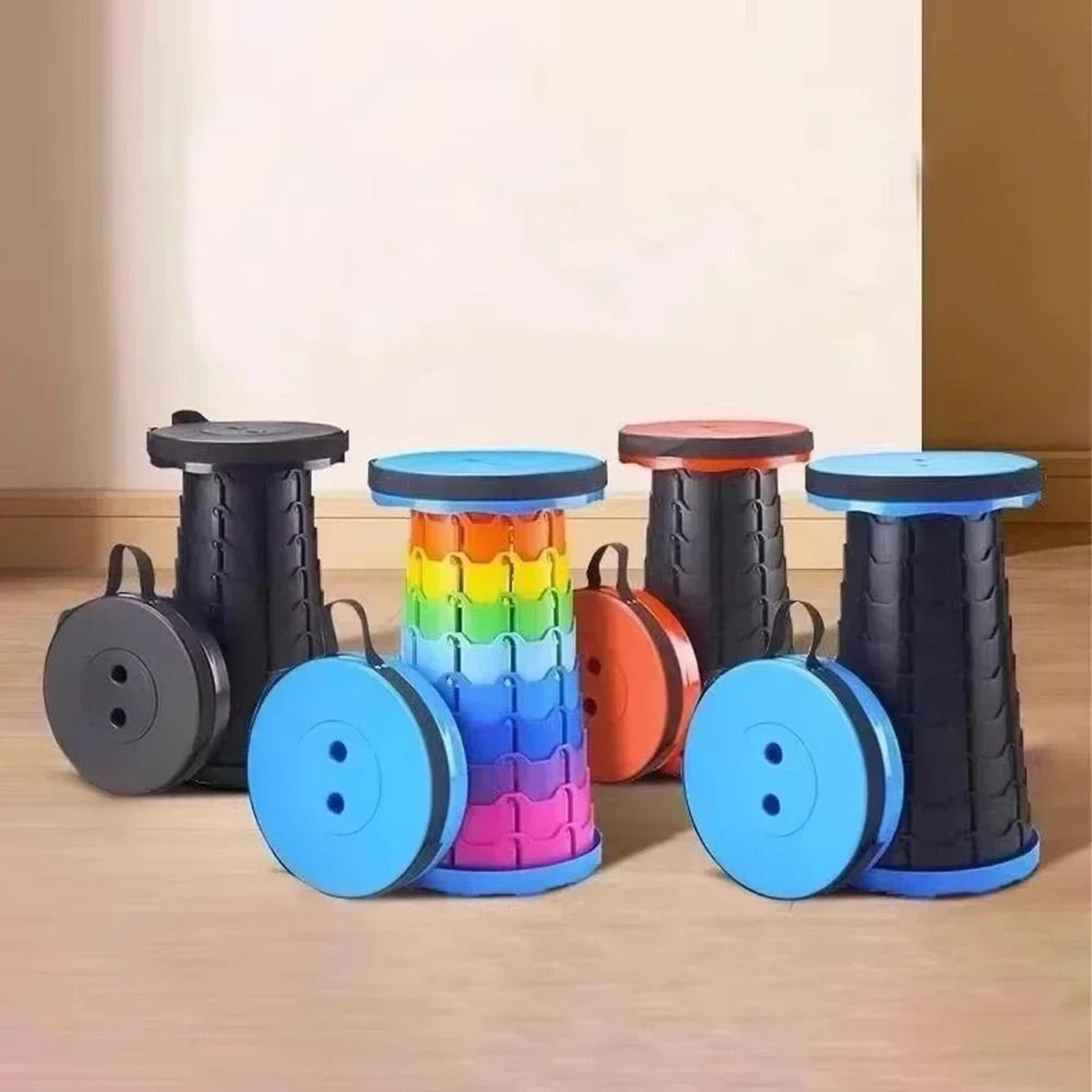 Rainbow Telescopic Folding Stool With Adjustable Height 0