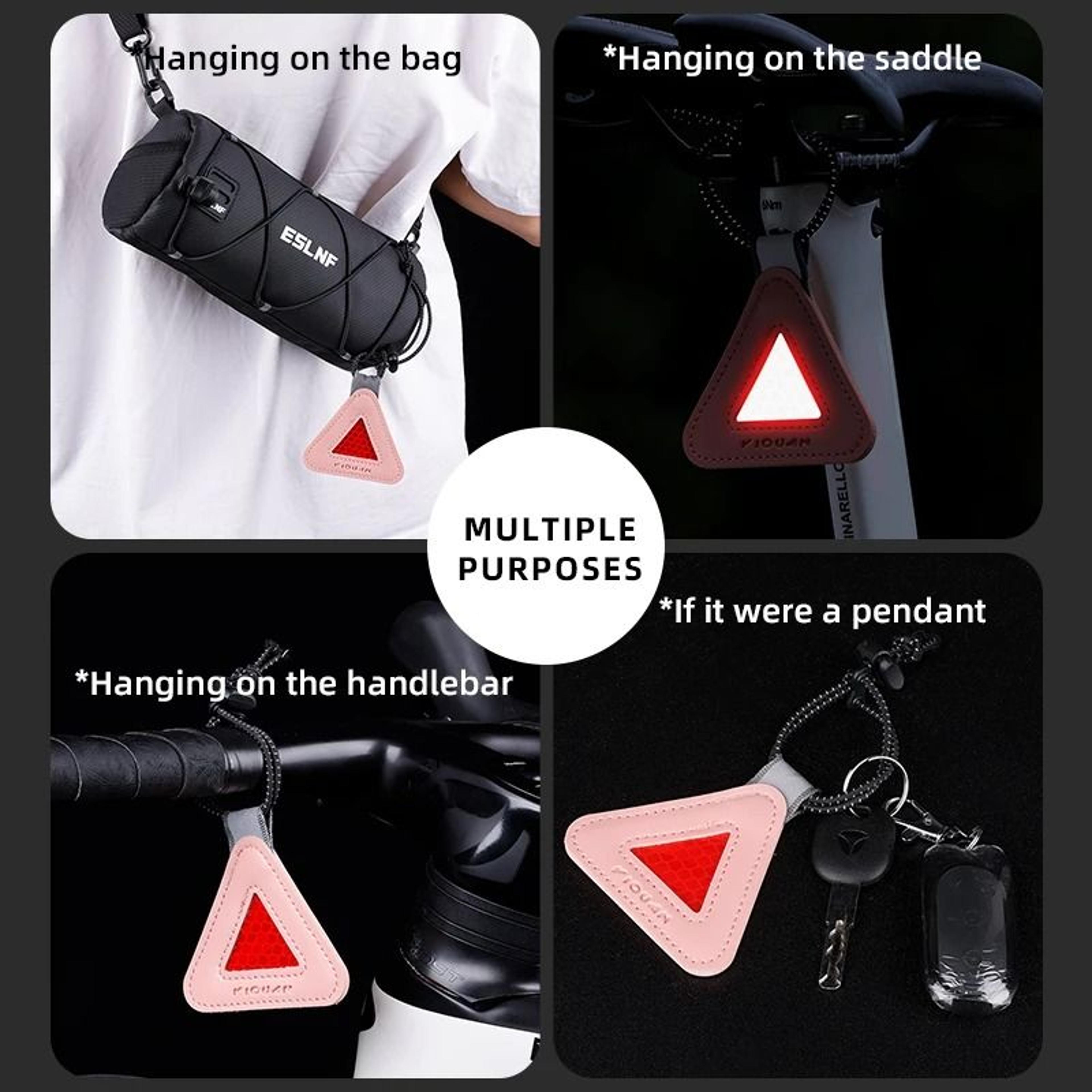 High Visibility Reflective Triangle Bicycle Safety Pendant 1