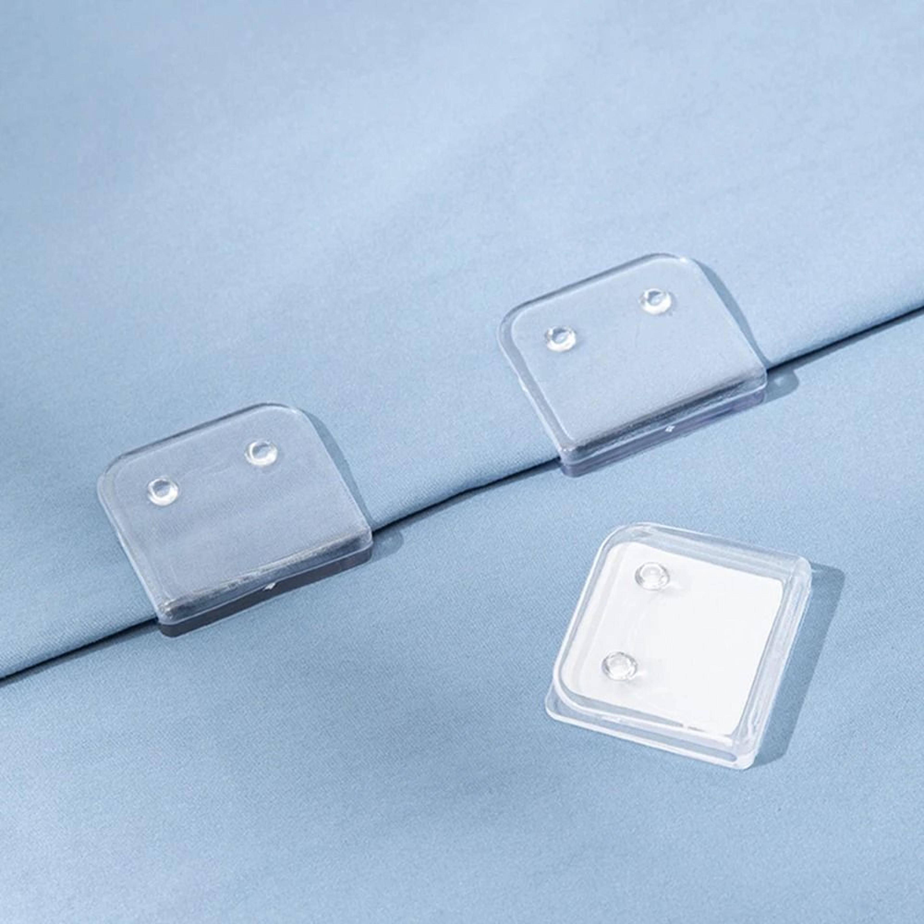 Non Punch Shower Curtain Clips Splash Guard Adhesive Curtain Retainers Set Of 4 3