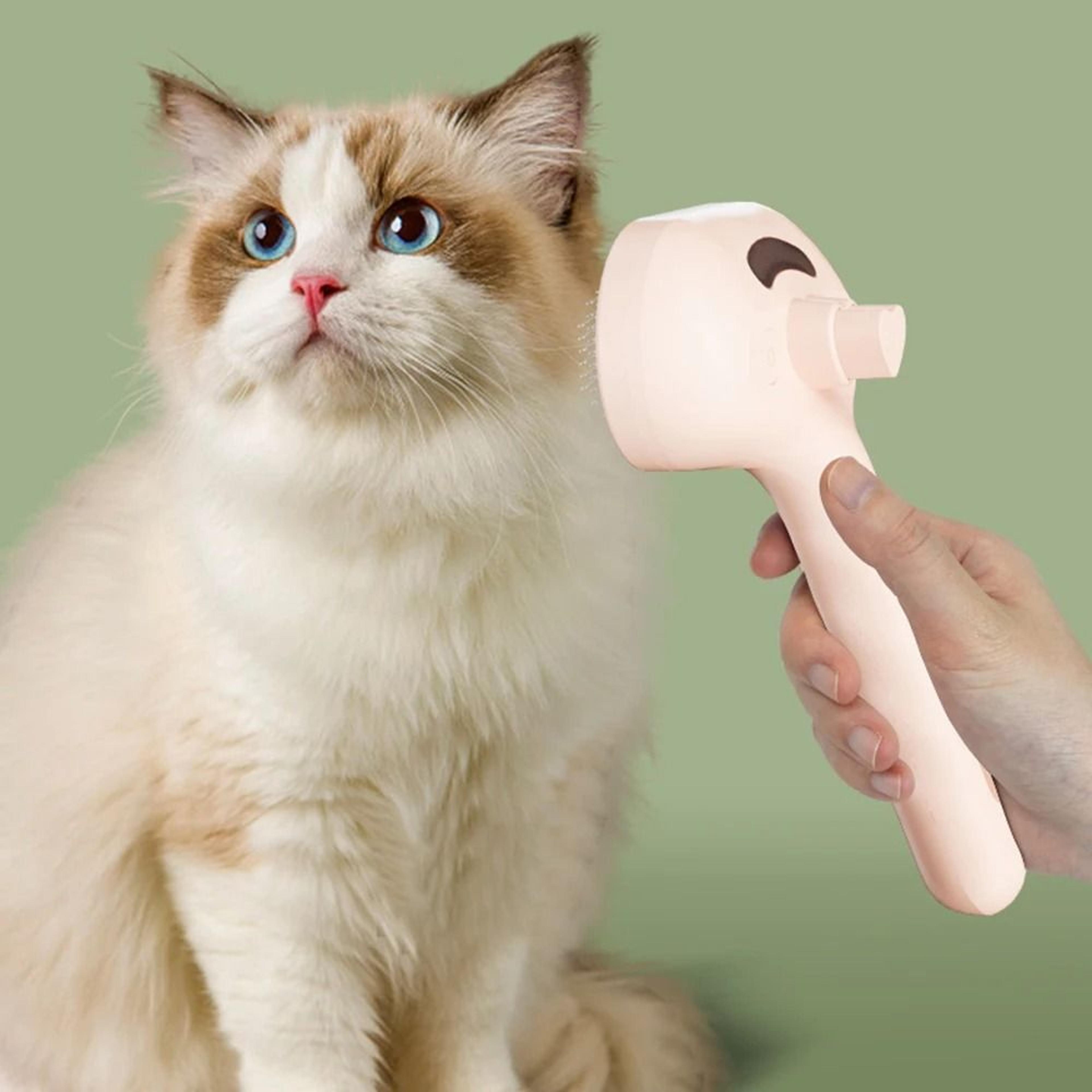 Pet Steam Grooming Brush Spray Dog Deshedding And Detangling Brush 2