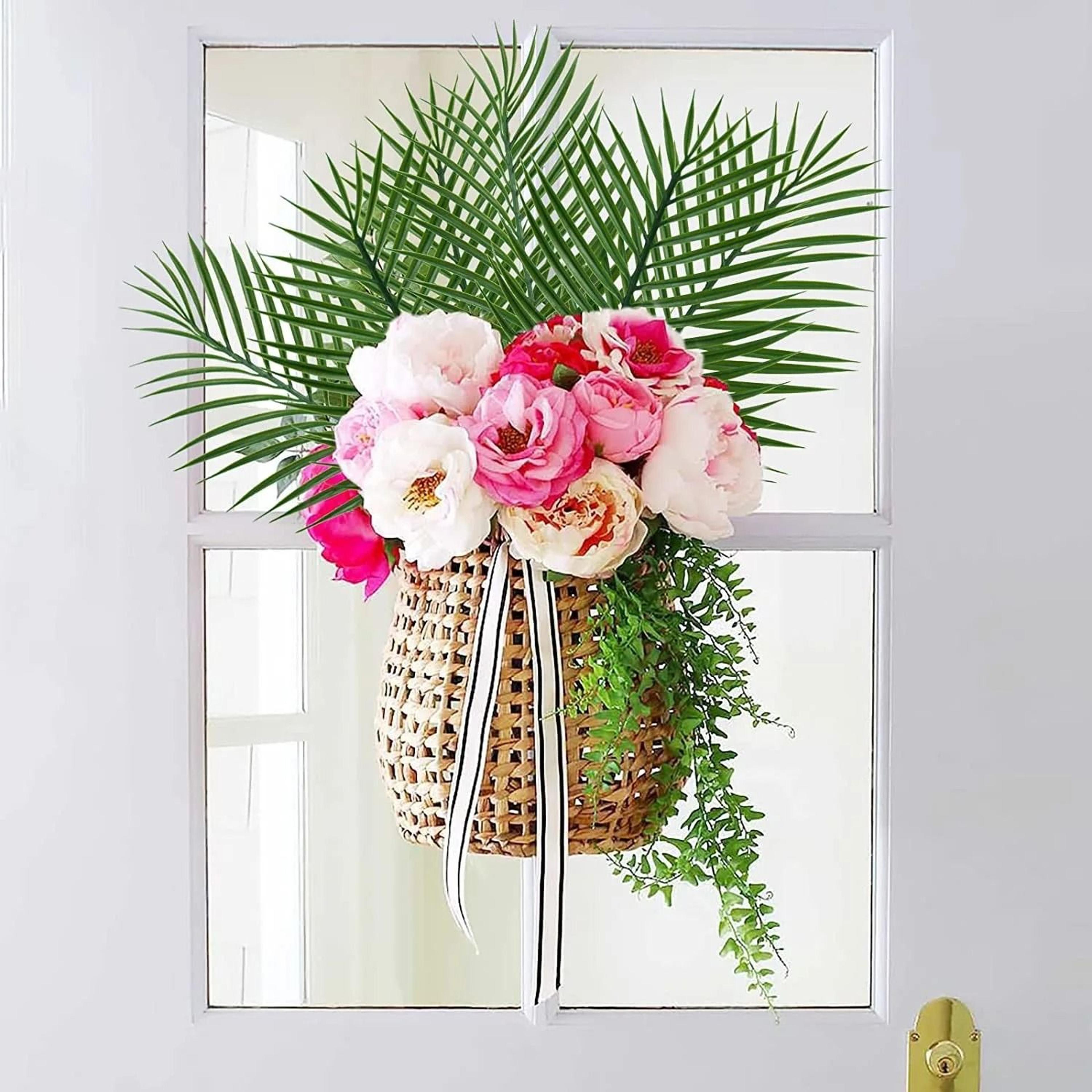 Golden Artificial Palm Leaves Faux Tropical Leaf Stems Set Of 5 For Vase And Party Decor 3