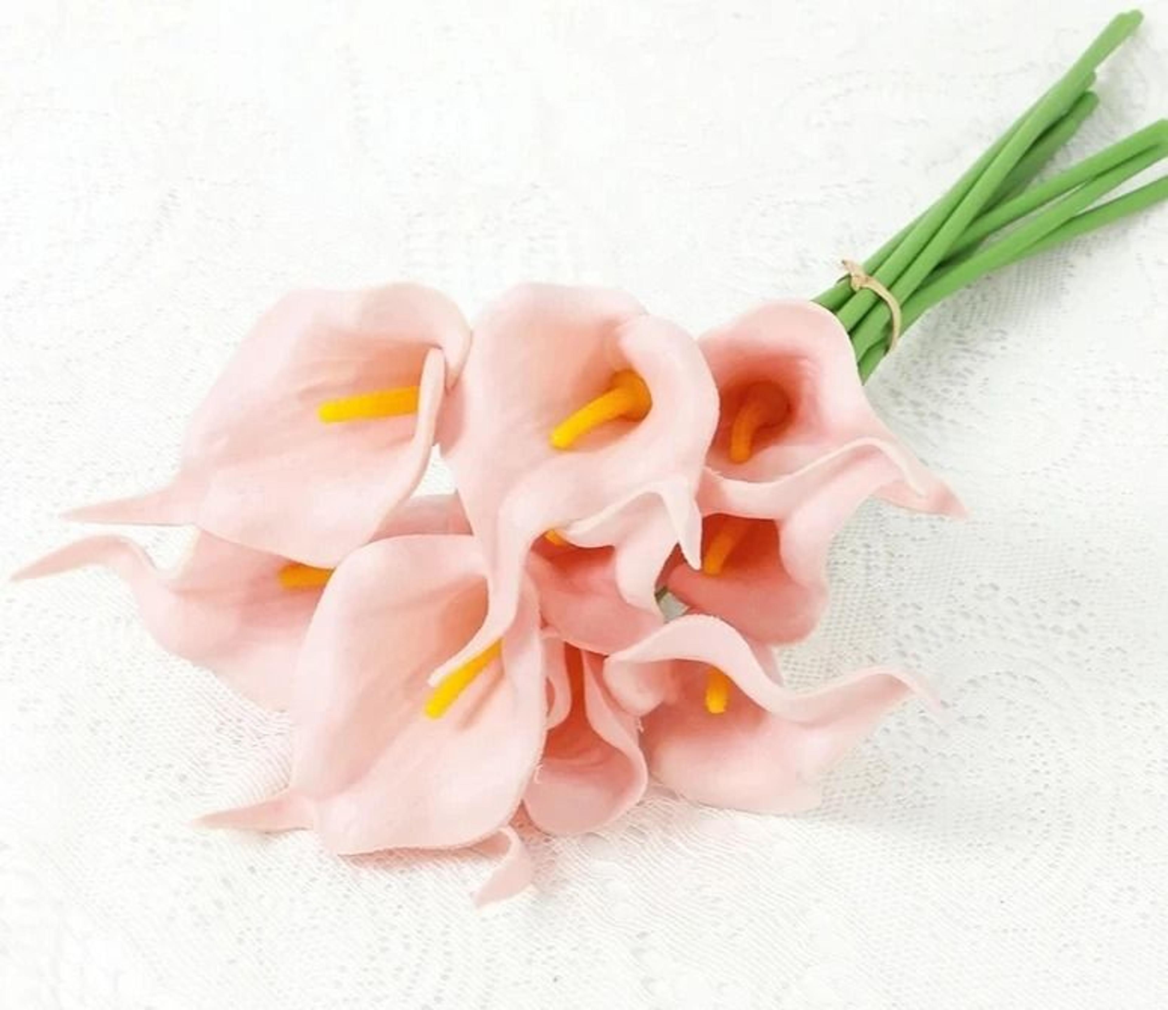 PU Calla Lily Artificial Flower Stem For Home Decor Wedding Bouquet And DIY Floral Arrangements 7