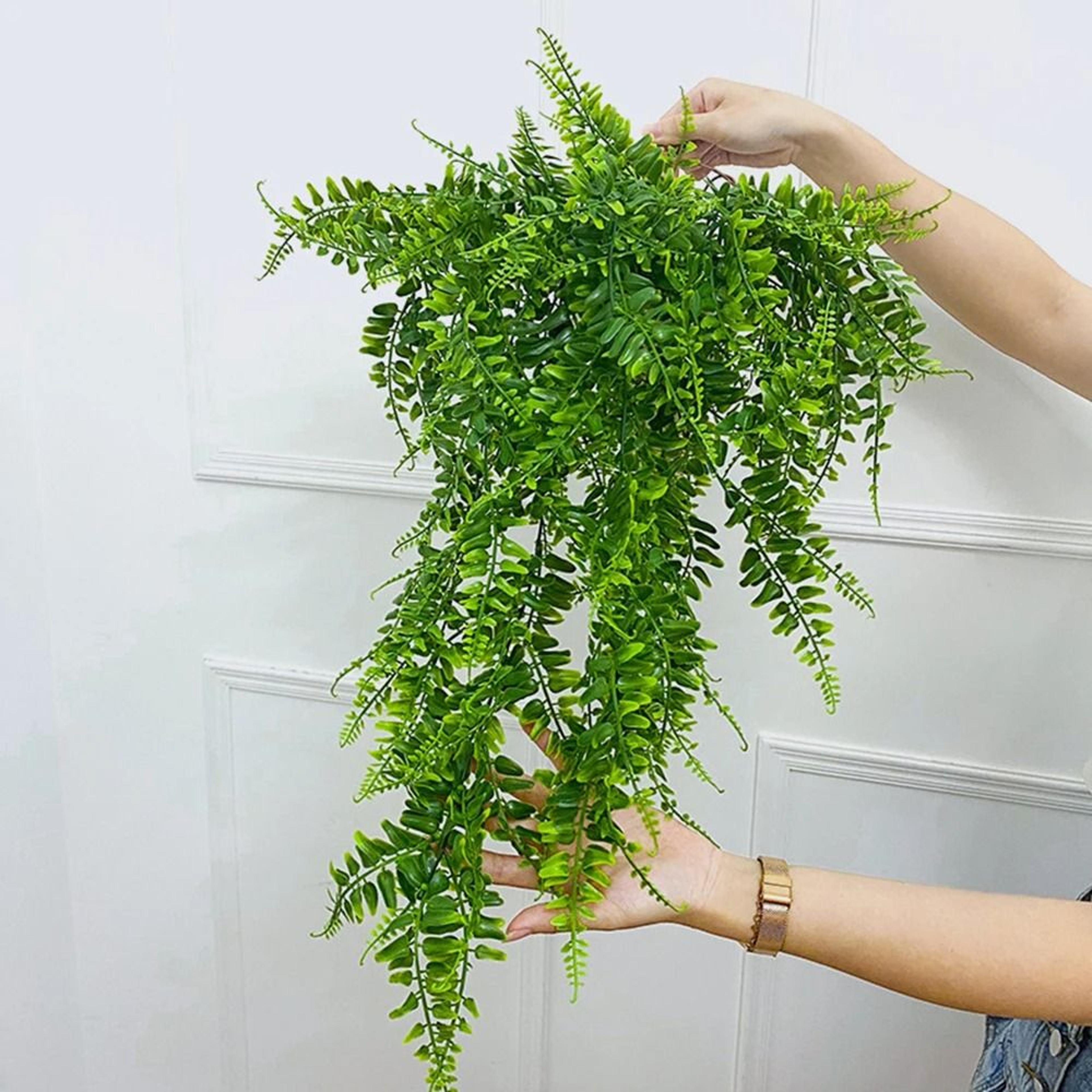 Artificial Hanging Fern Vine Wall Decor Green Plant Garland For Home Balcony And Events 3