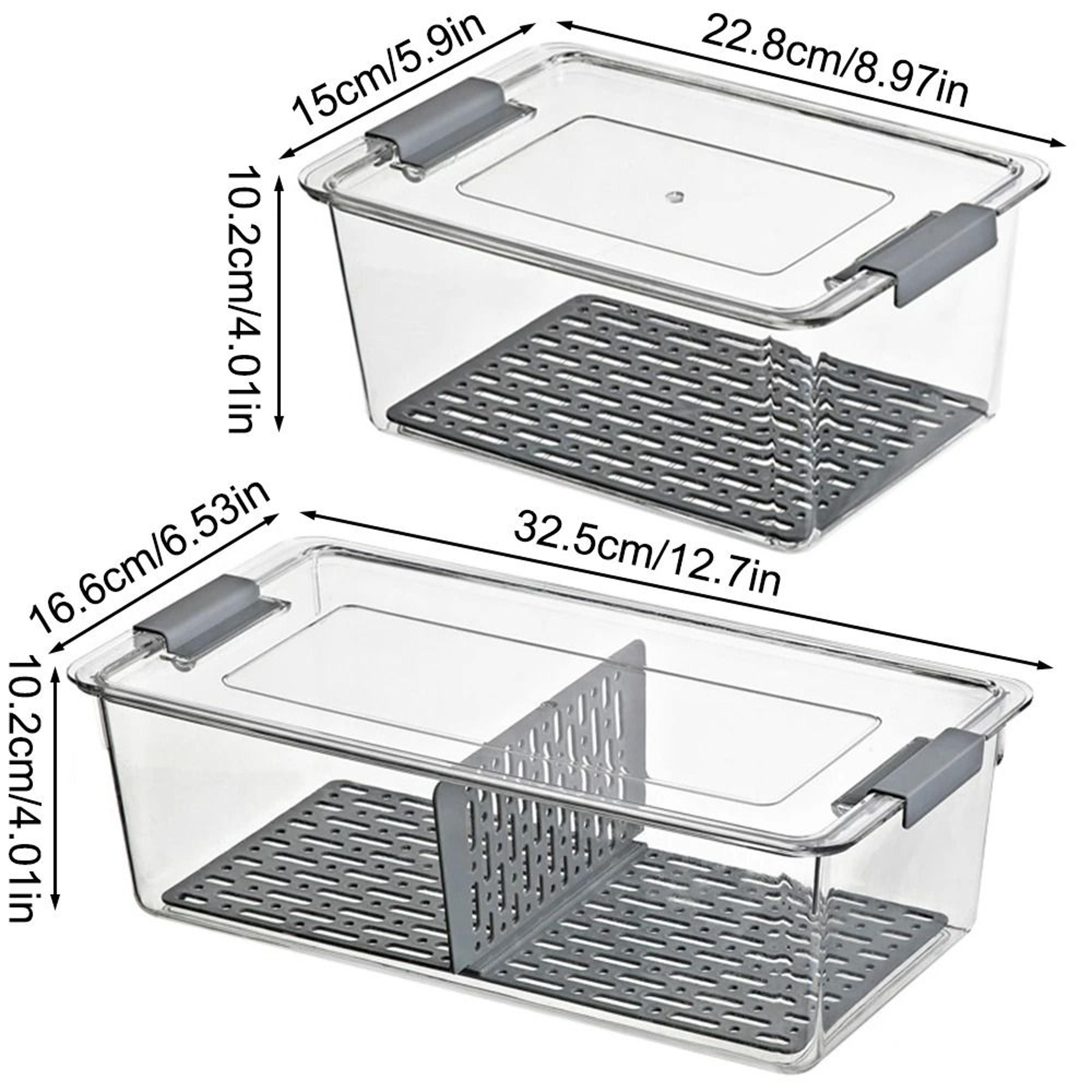 Stackable Fridge Organizer Bins With Lids Clear Food Storage Containers For Fruit Pantry And Freeze 1