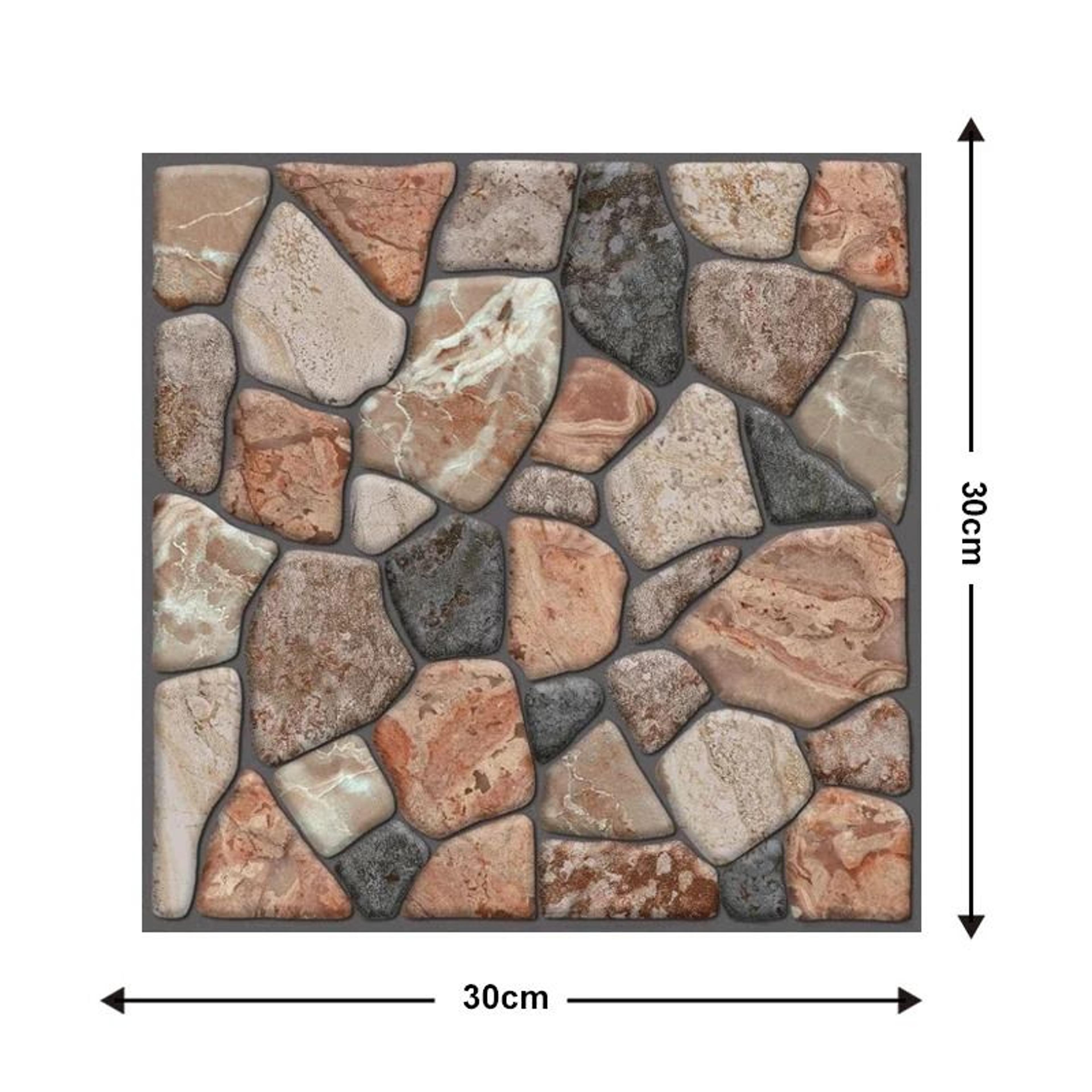 10 Pack 3D Self Adhesive Tile Wall Stickers Waterproof PVC Wallpaper For Kitchen And Bathroom 9