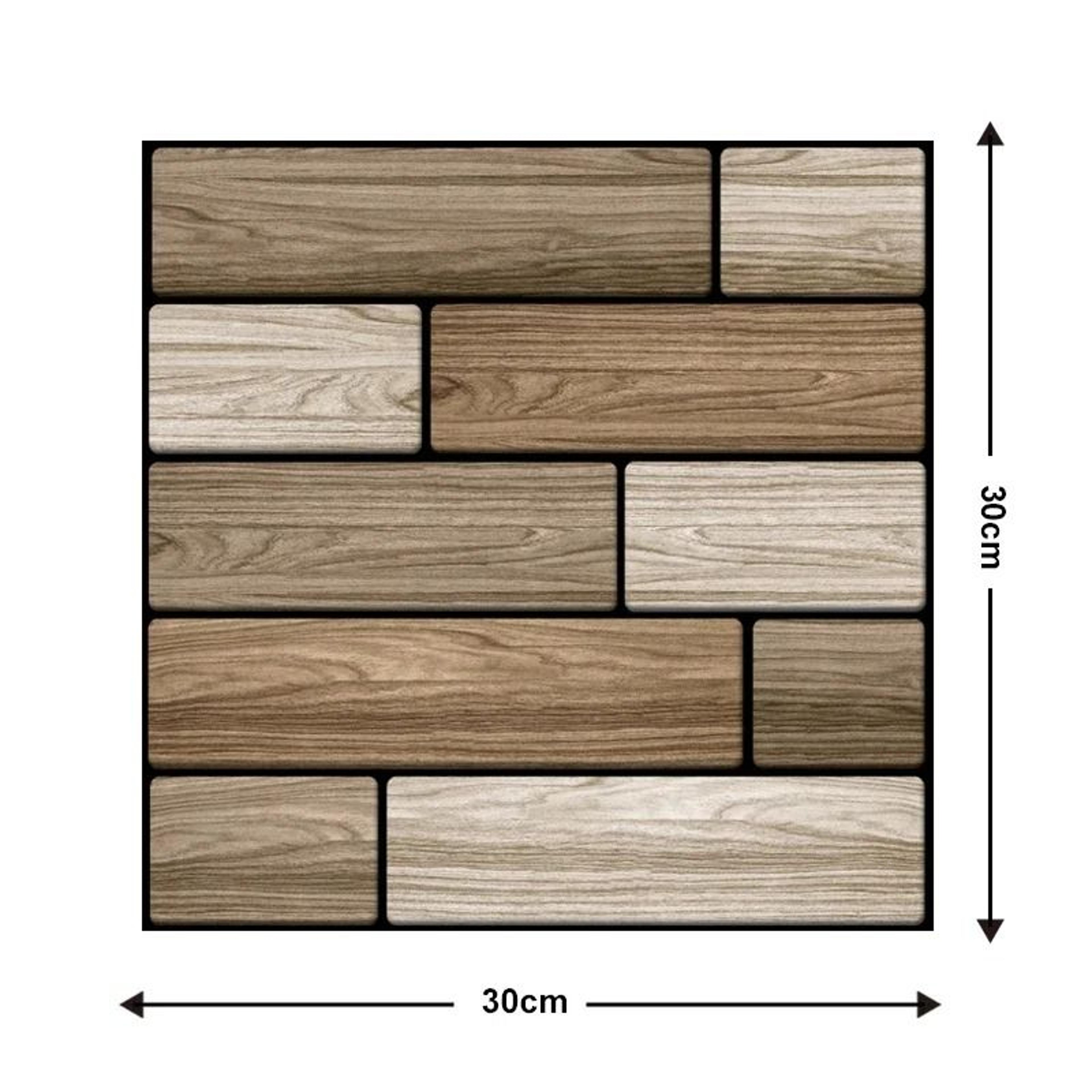 10 Pack 3D Self Adhesive Tile Wall Stickers Waterproof PVC Wallpaper For Kitchen And Bathroom 11
