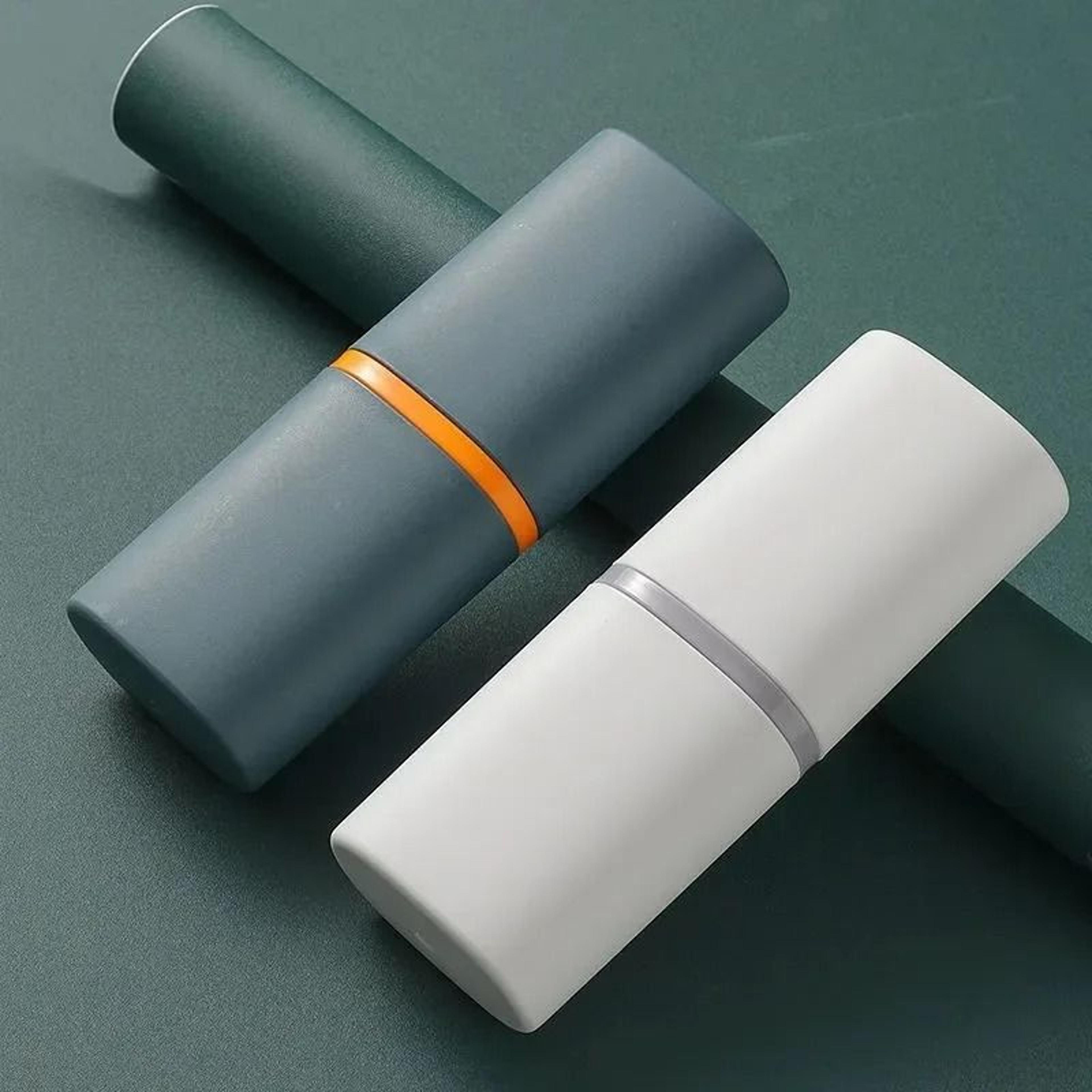 Portable Travel Toothbrush Case Holder PP Storage Box With Dual Cup Design For Camping And Business 2