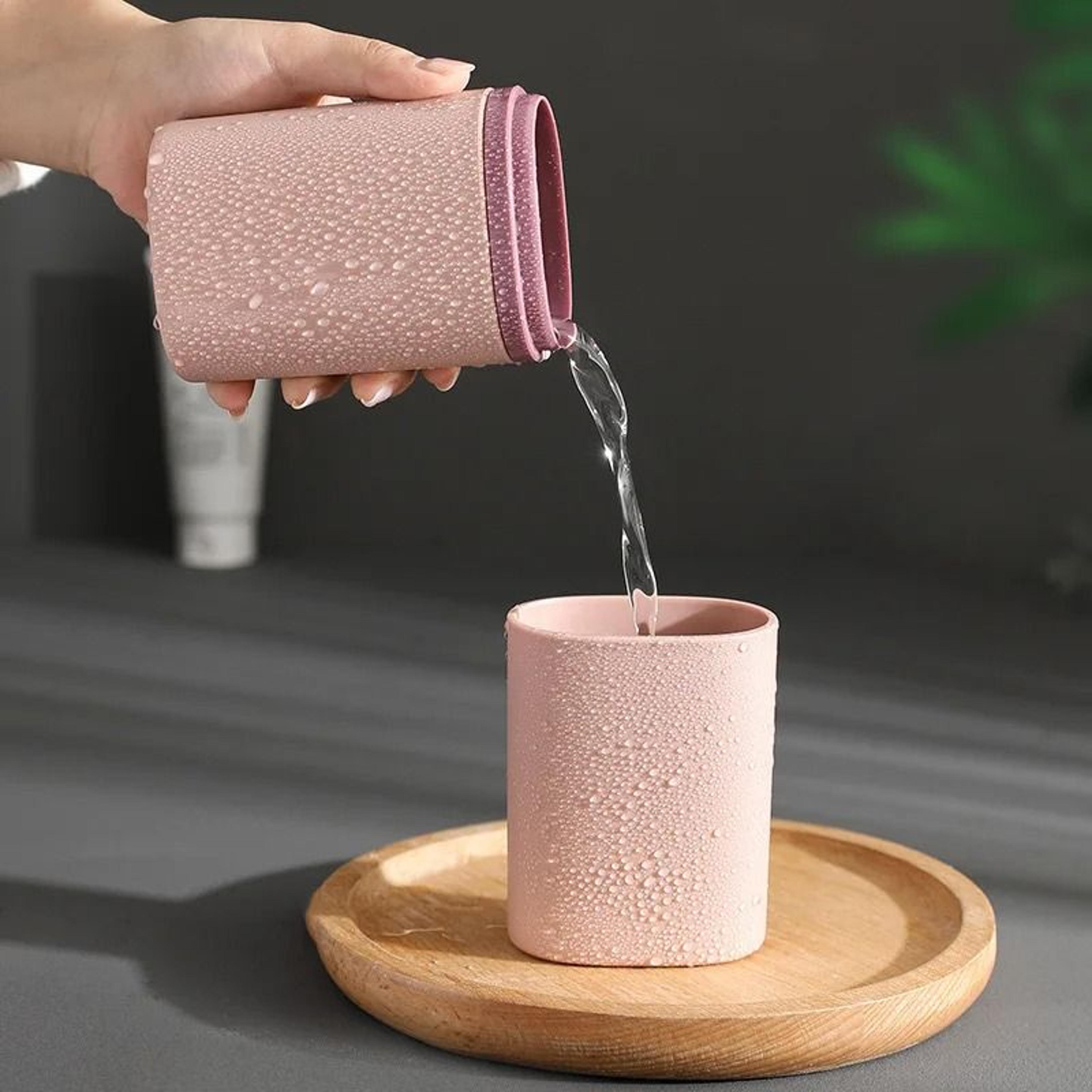 Portable Travel Toothbrush Case Holder PP Storage Box With Dual Cup Design For Camping And Business 3