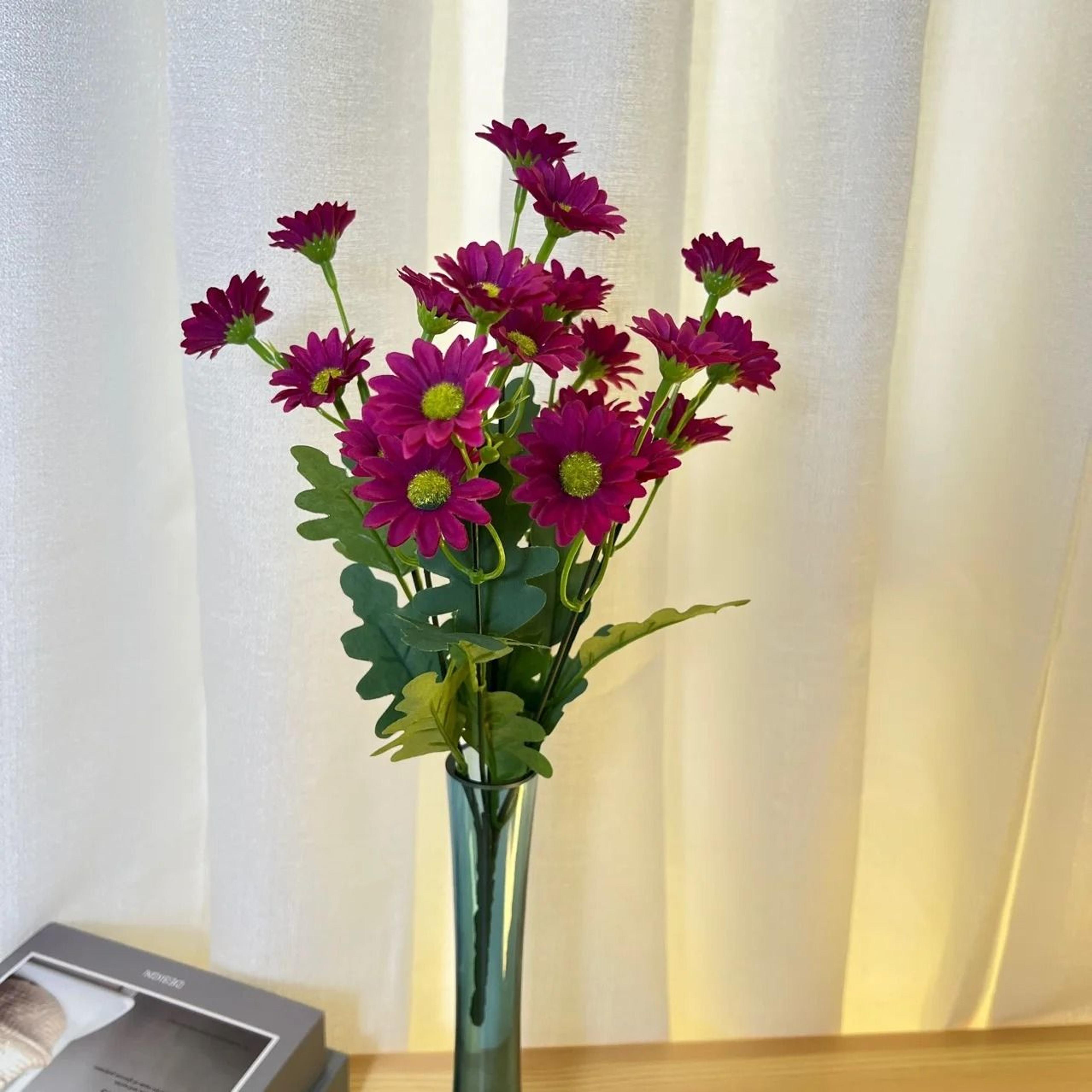 21 Head Artificial Daisy And Sunflower Bouquet Silk Chamomile Flowers For Wedding And Home DIY Deco 6