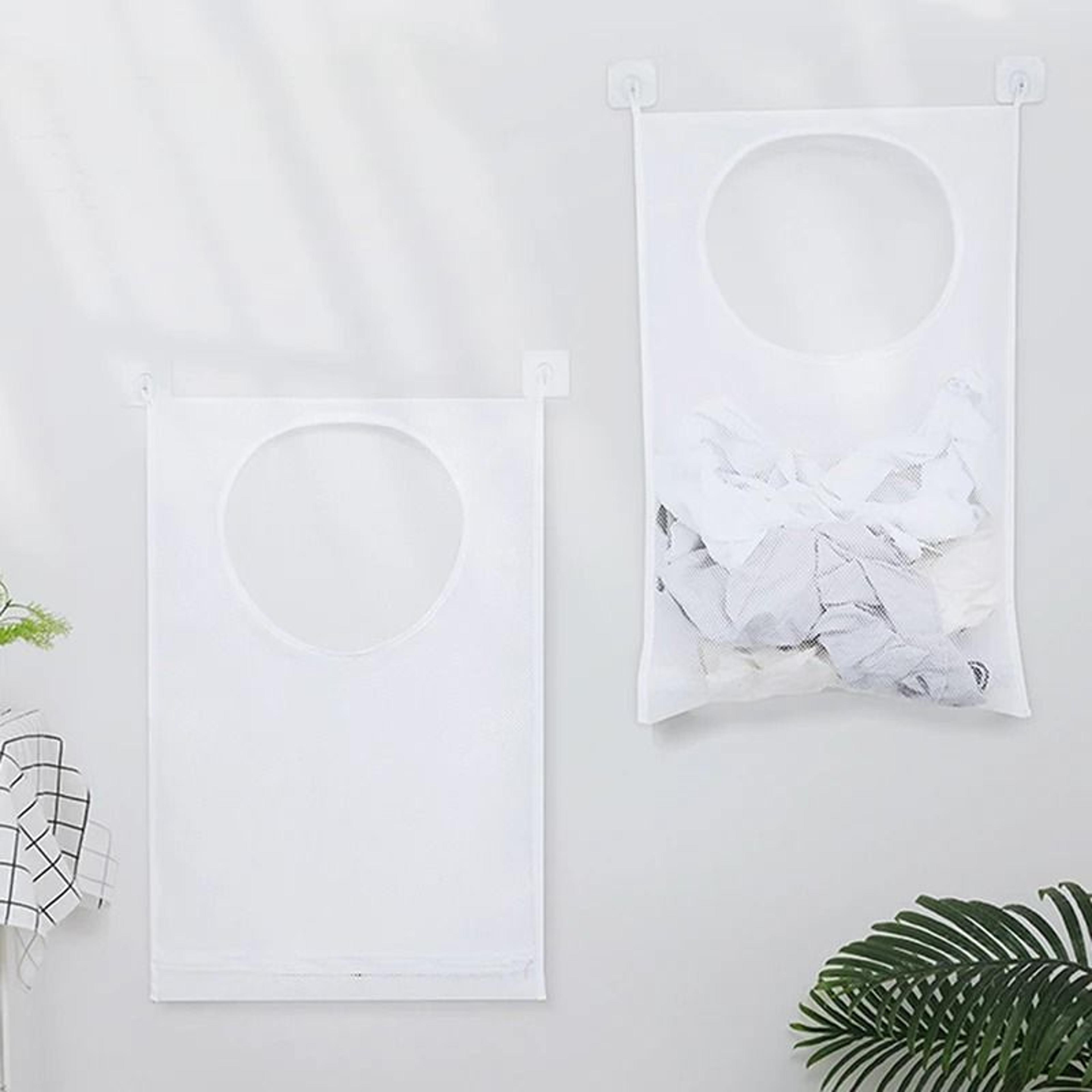 Hanging Laundry Hamper Bag With Bottom Zipper Large Mesh Dirty Clothes Organizer For Bathroom Dorm  2