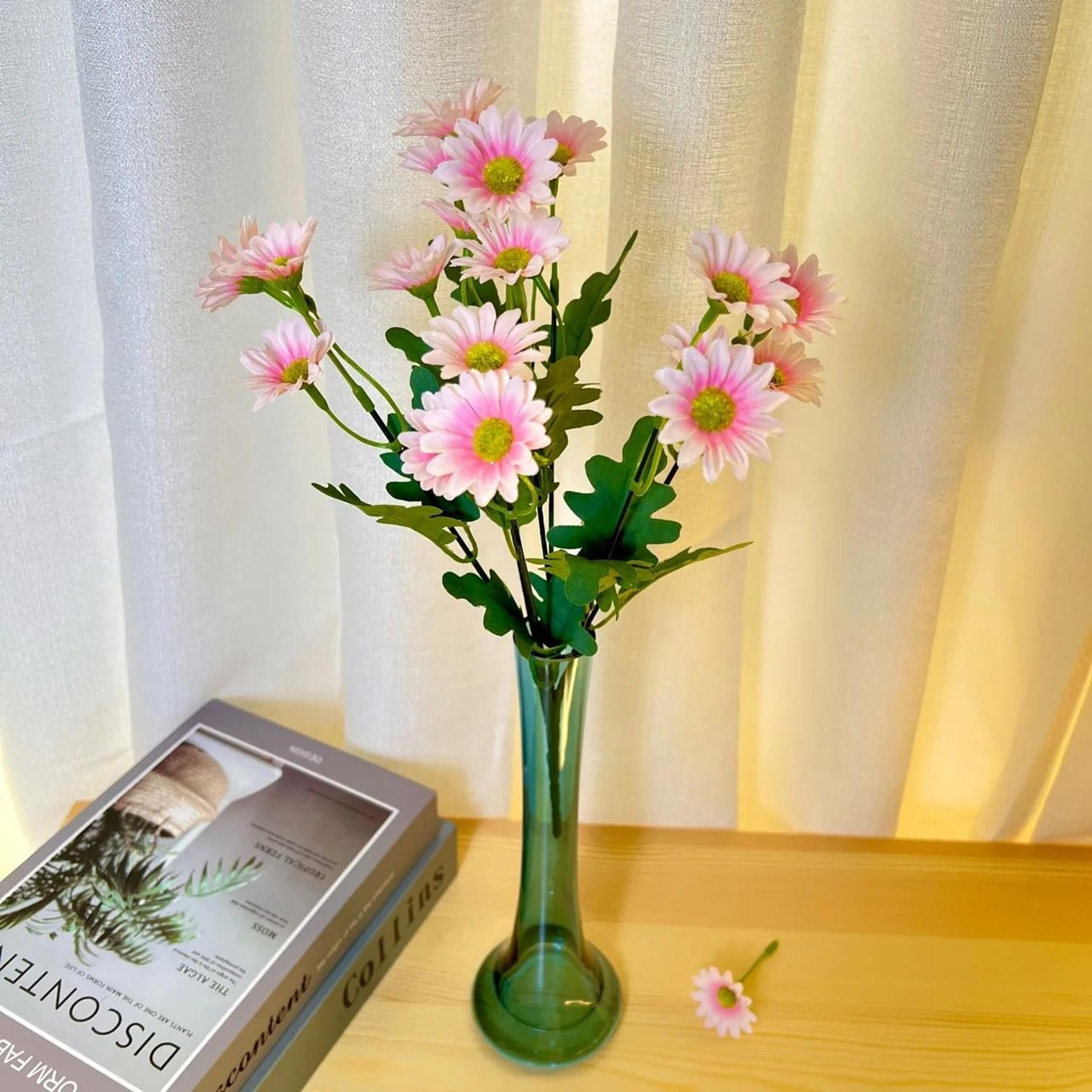 Artificial Daisy And Sunflower Bouquet Set With Chamomile Style Stems For Wedding And Home Decor 21 11