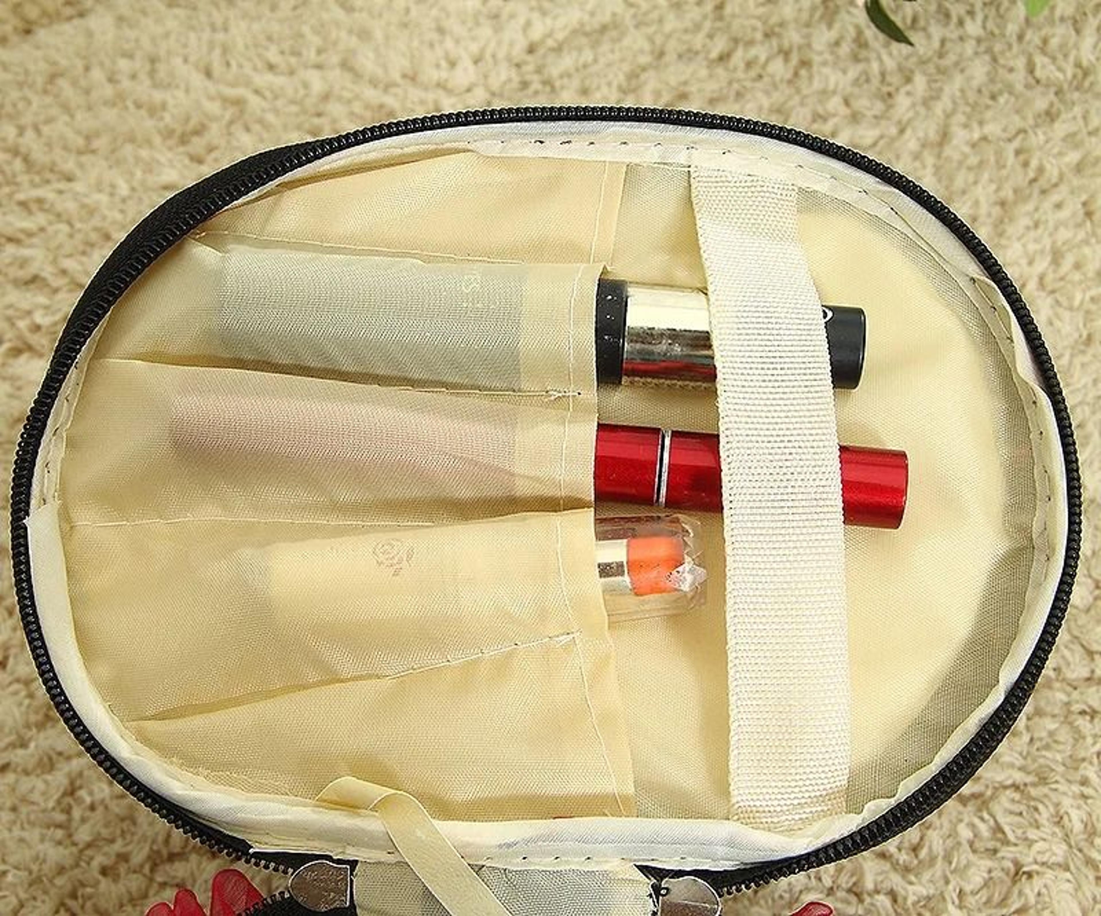 Portable Travel Toiletry And Cosmetic Storage Bag With Handle Makeup Organizer Pouch 4