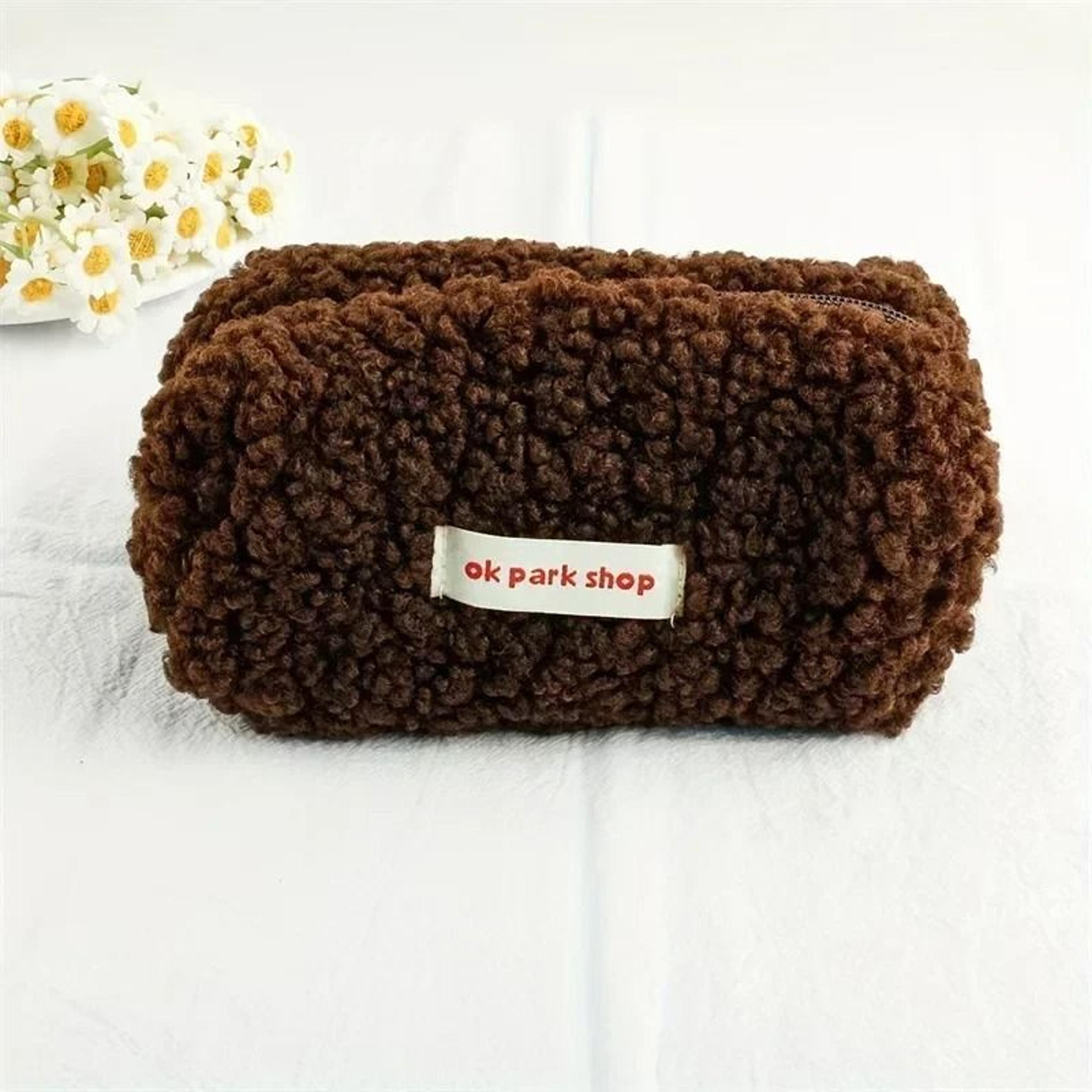 Plush Cosmetic Bag With Zipper Large Capacity Makeup And Travel Storage Pouch 8
